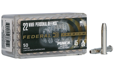 Federal 22 Magnum 22 Magazine Punch 45GR Jhp "personal Defense" Ammo 50RD Federal 22 Magnum 22 Magazine Punch 45GR Jhp "personal Defense" Ammo 50RD