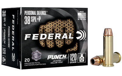 Federal Cartridge Co. Federal Punch 38 Spl 120GR Jhp 20/200 Hollow Point
