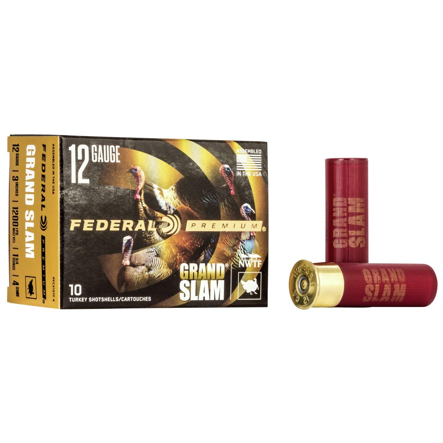 Federal Cartridge Co. Federal Grand Slam 12ga 3" #4 1.75OZ 10/ Shotshell