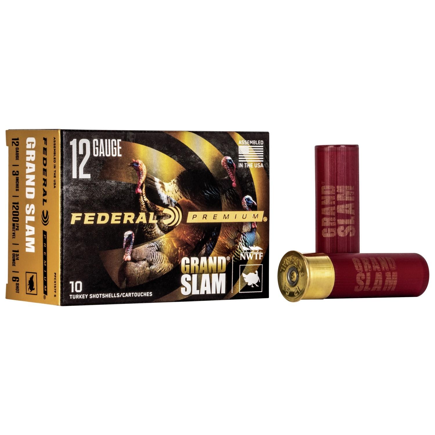 Federal Cartridge Co. Federal Grand Slam Shotshell 12ga 3" 1-3/4oz 1200 fps #6 10/ct