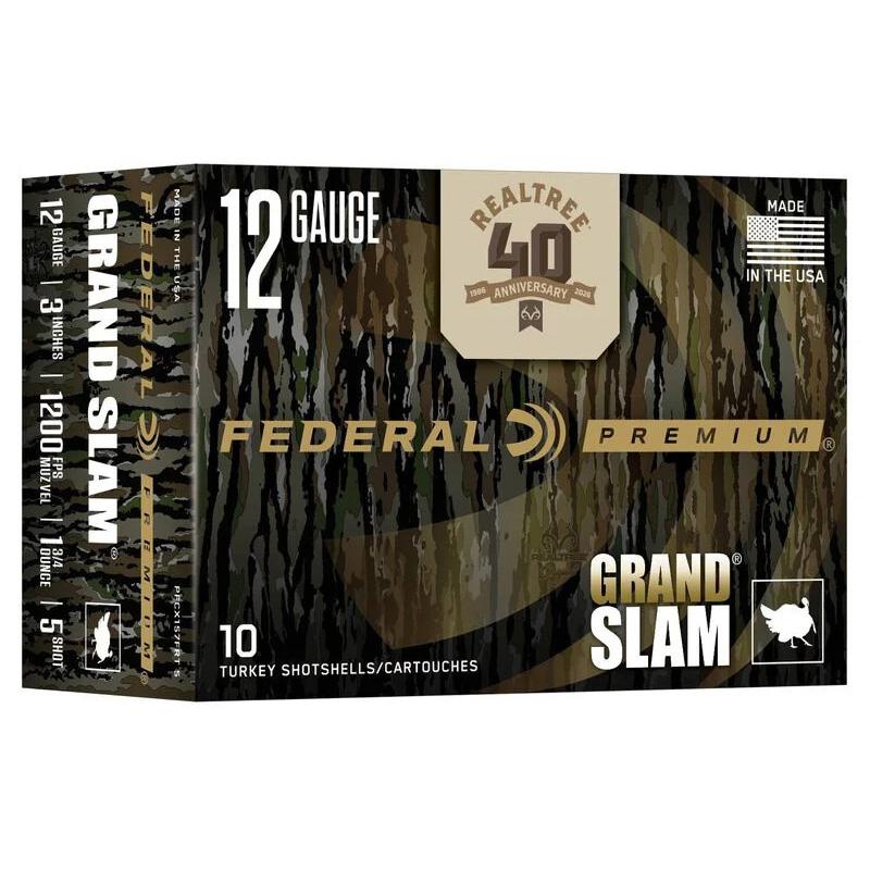 Federal Cartridge Co. Federal Grand Slam Realtree 40th Anniversary Shotshells 12ga 3" 1-3/4oz 1200 fps #5 10/ct