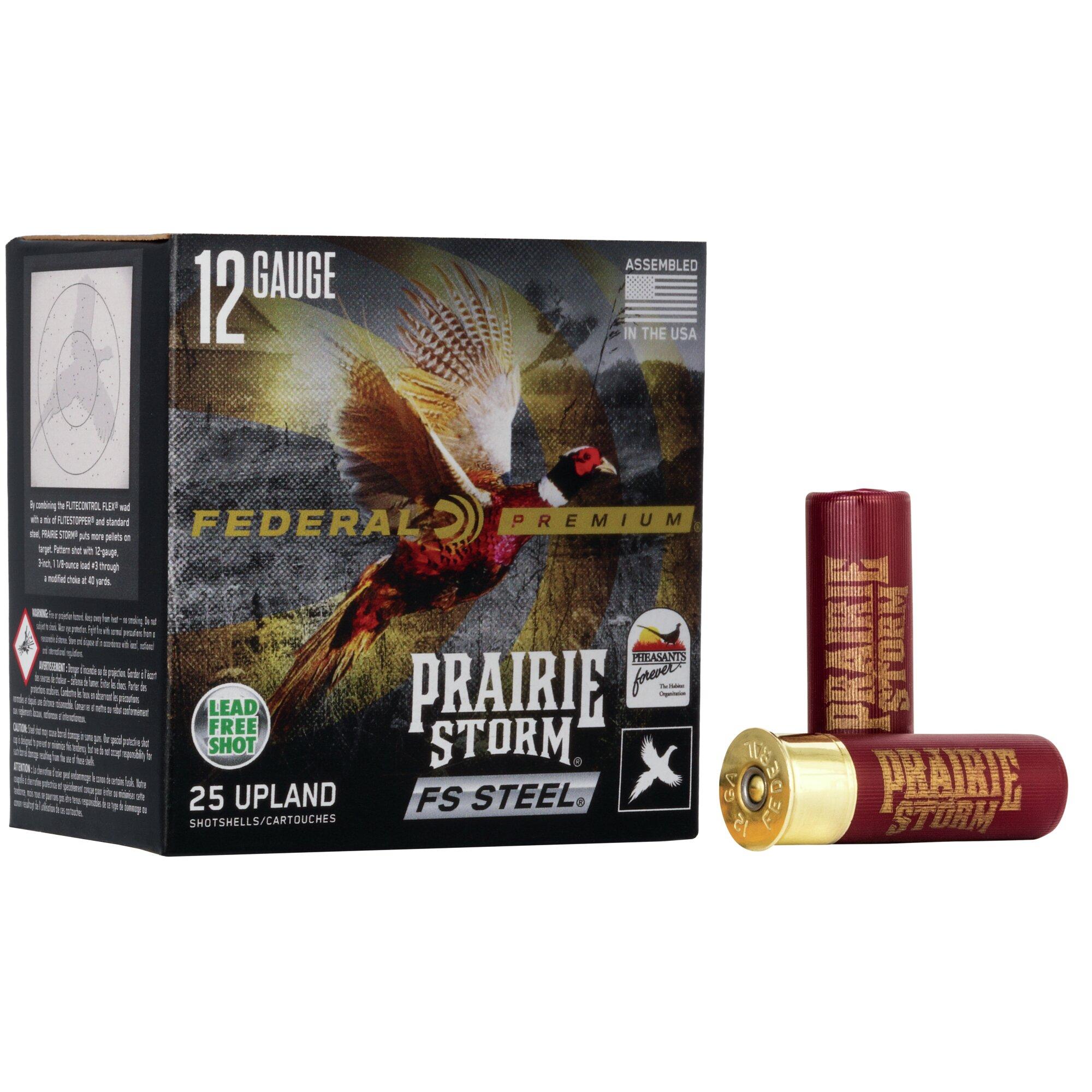 Federal Cartridge Co. Federal Prairie Storm FS Steel Shotshells 12 ga 3" 1-1/8oz 1350 fps #4 25/ct
