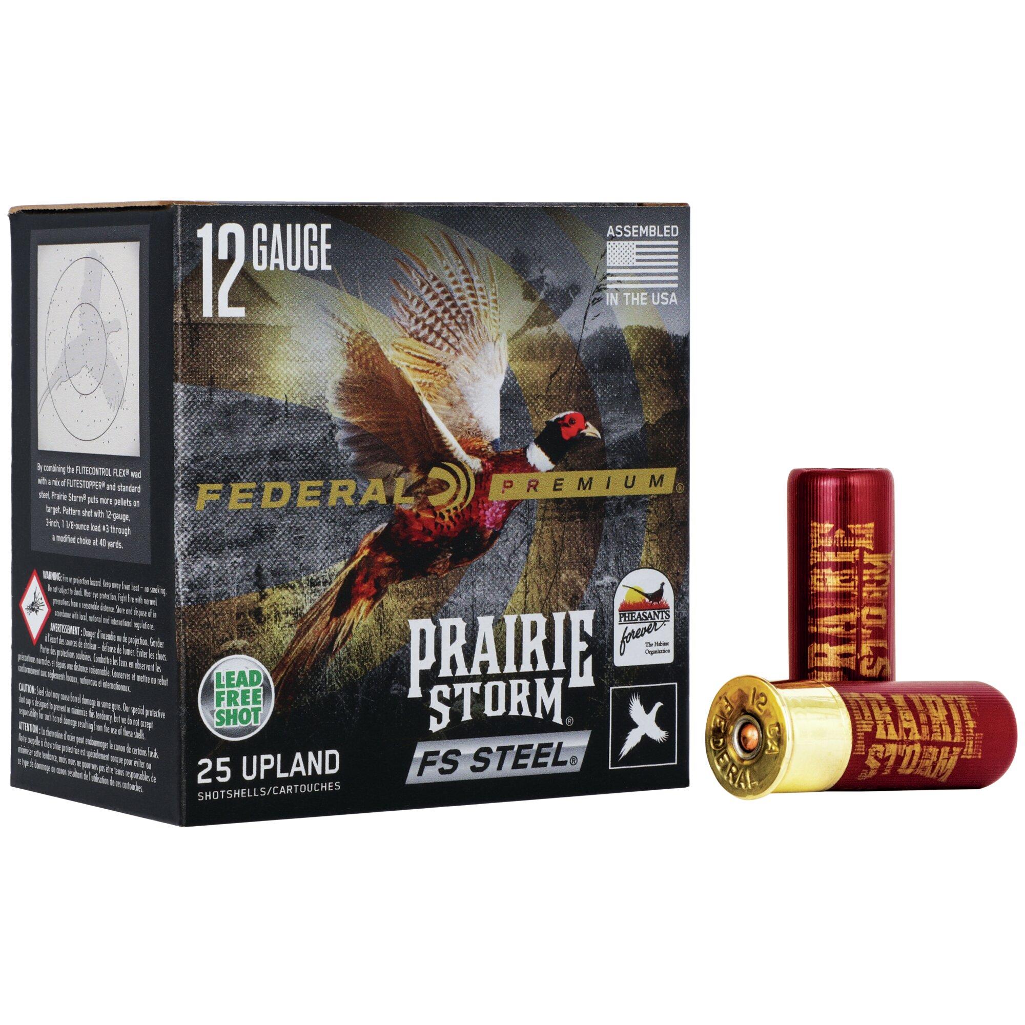 Federal Cartridge Co. Federal Prairie Storm FS Steel Shotshells 12 ga 2-3/4" 1-1/8oz 1350 fps #3 25/ct