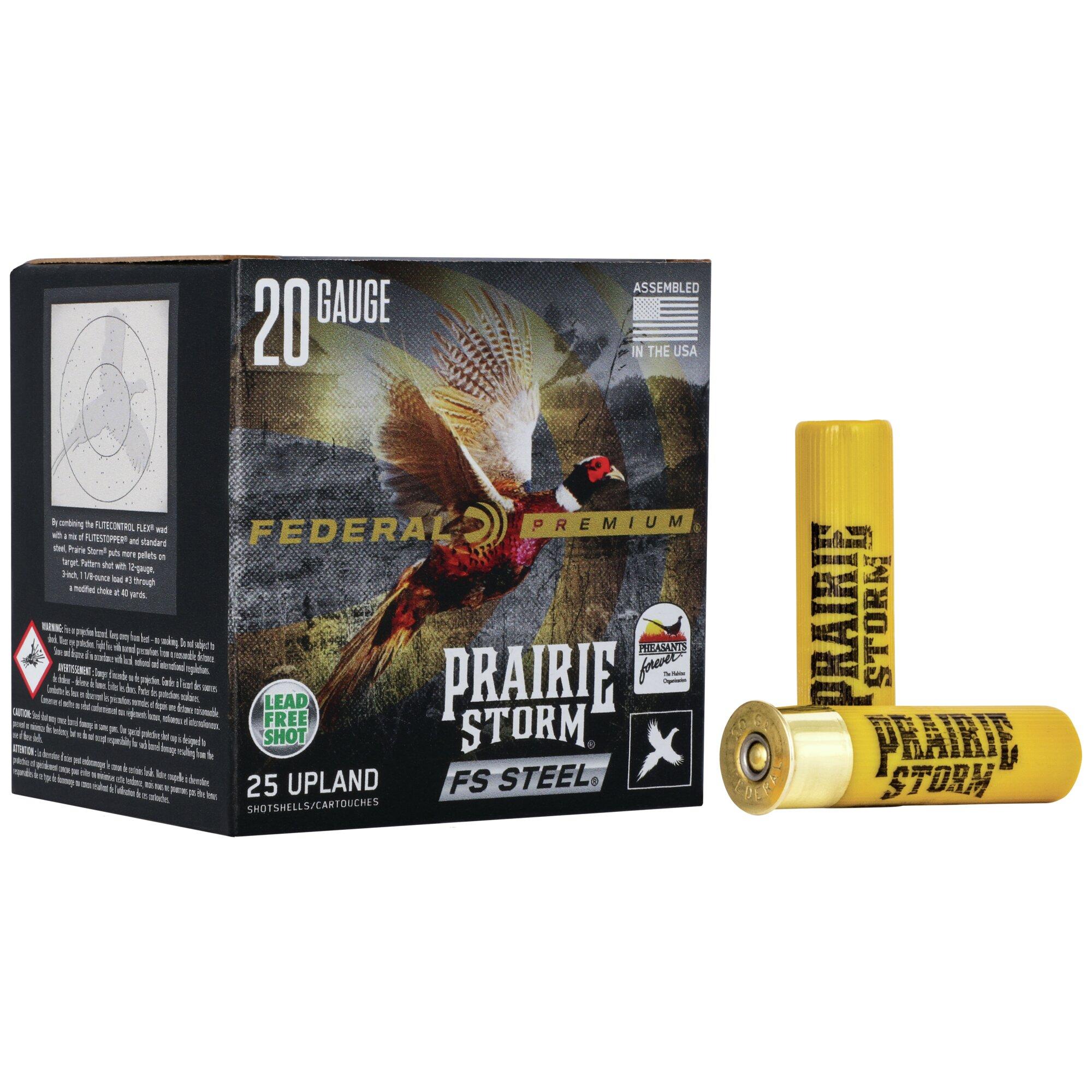 Federal Cartridge Co. Federal Prairie Storm FS Steel Shotshells 20 ga 3" 7/8oz 1350 fps #3 25/ct