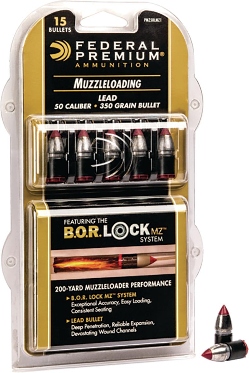 Federal Cartridge Co. Federal Muzzleloader 350GR Lead Mz Bullet With B.o.r Lock Sys Bullet 15RD