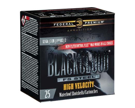 Federal Cartridge Co. Federal Black Cloud FS Steel High Velocity Shotshells 12ga. 3" 1-1/8oz #4 1635 fps 25/ct