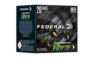 Federal Cartridge Co. Federal Raptor Steel 20ga 3" 1OZ #2 25 Steel Shot