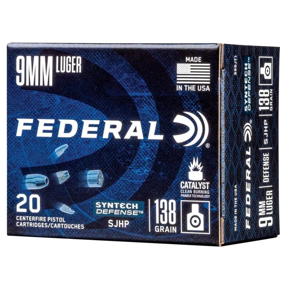 Federal Syn Def 9mm 138GR Sjhp 20/200 Semi Jacketed Hollow Point Federal Syn Def 9mm 138GR Sjhp 20/200 Semi Jacketed Hollow Point