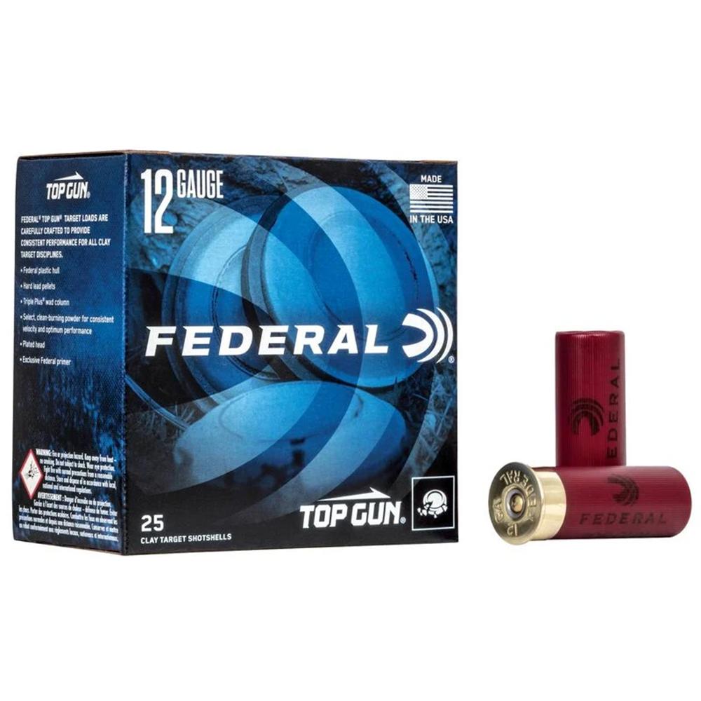 Federal Cartridge Co. Federal Top Gun Shotshells 12 ga 2-3/4" 1-1/8oz 1200 fps #8 250/ct (10-25/ct)