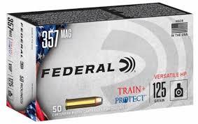 Federal Cartridge Co. Federal Train & Protect Handgun Ammunition .357 Magazine 125gr JHP 1440 fps 50/ct