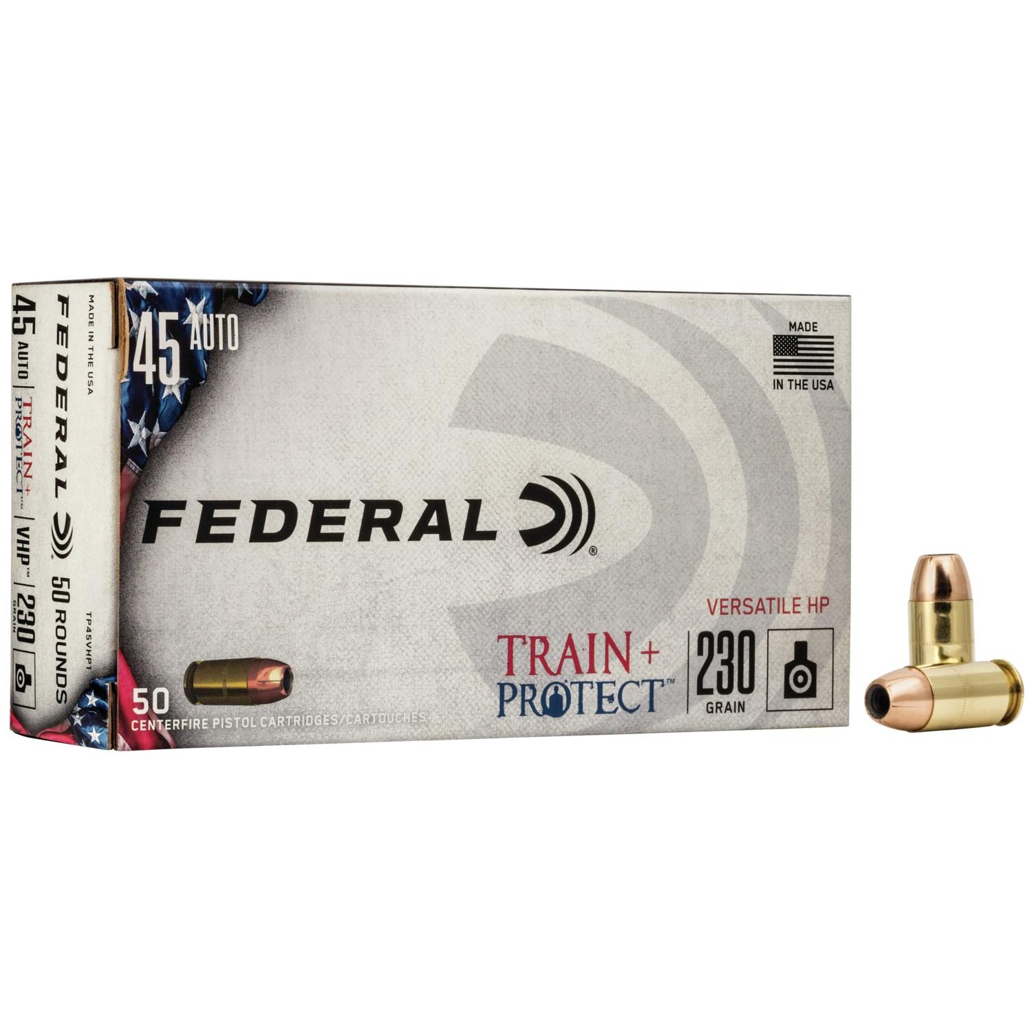 Federal Cartridge Co. Federal Train+Protect Handgun Ammunition .45 ACP 230 gr VHP 50/ct