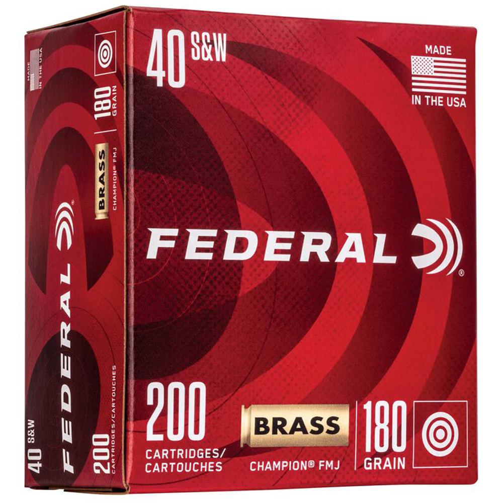 Federal Cartridge Co. Federal Champion Training Handgn Ammunition .40 S&W 115gr FMJ 1000 fps 200/ct