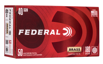 Federal Cartridge Co. Federal Champion Handgun Ammunition .40 S&W 180 gr FMJ 1000 fps 50/ct