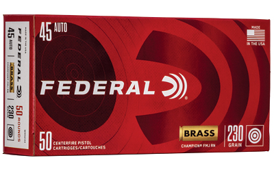 Federal Cartridge Co. Federal Champion Training Handgun Ammunition .45 ACP 230 gr FMJ 830 fps 50/ct