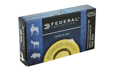 Federal Power-Shok Rifle Ammunition .308 Win 150 gr SP 2820 fps 20/ct Federal Power-Shok Rifle Ammunition .308 Win 150 gr SP 2820 fps 20/ct