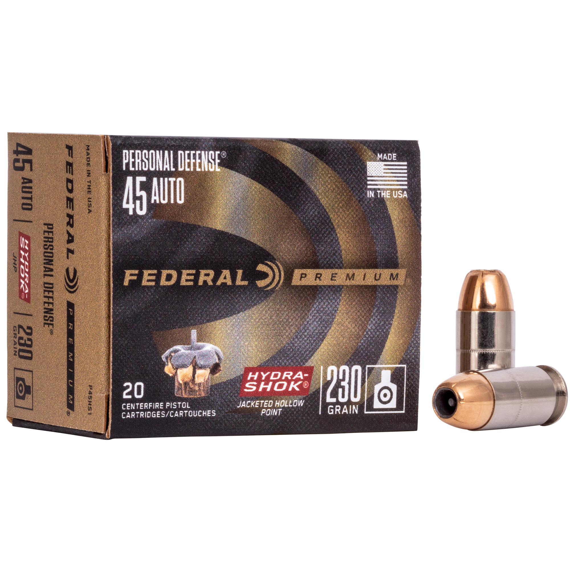 Federal Hydra-Shok 45ACP 230GR Hp 20/500 Hollow Point