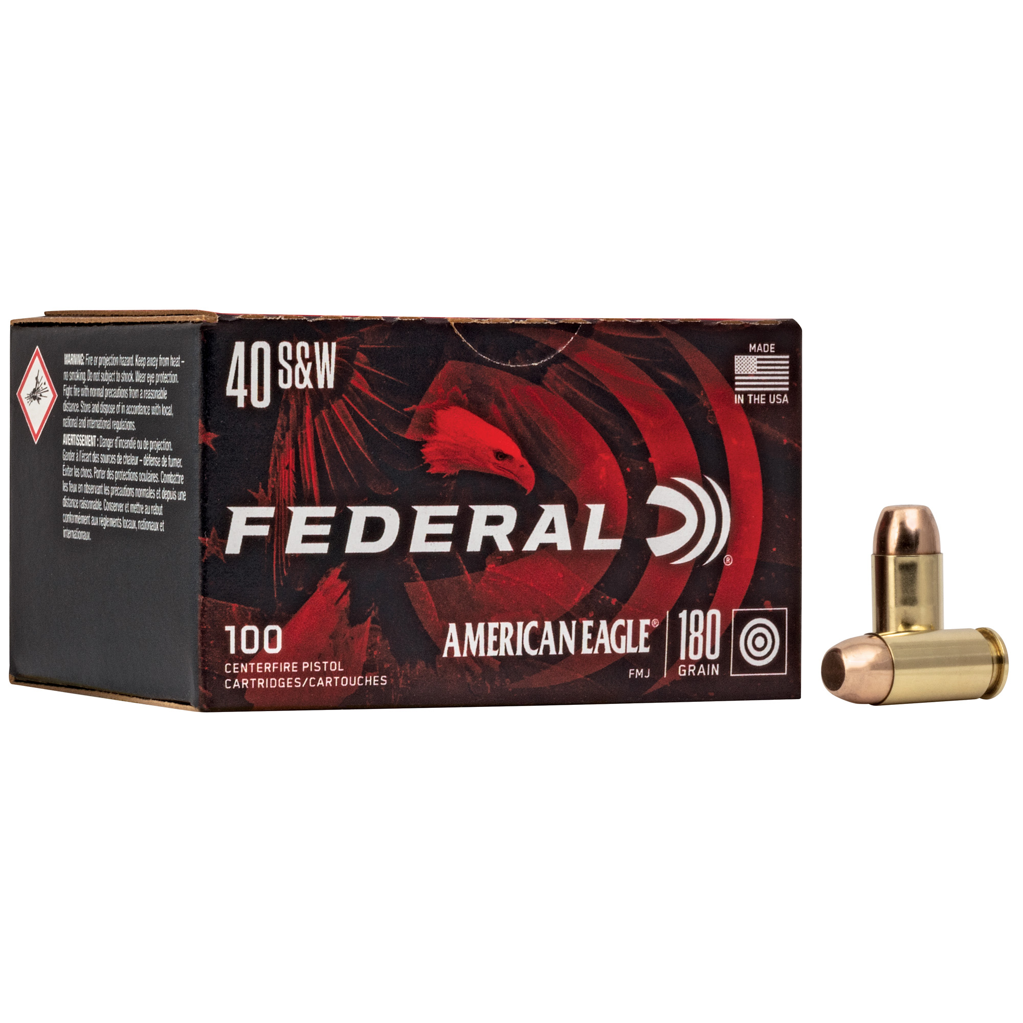 Federal American Eagle Handgun Ammunition .40 S&W 180 gr