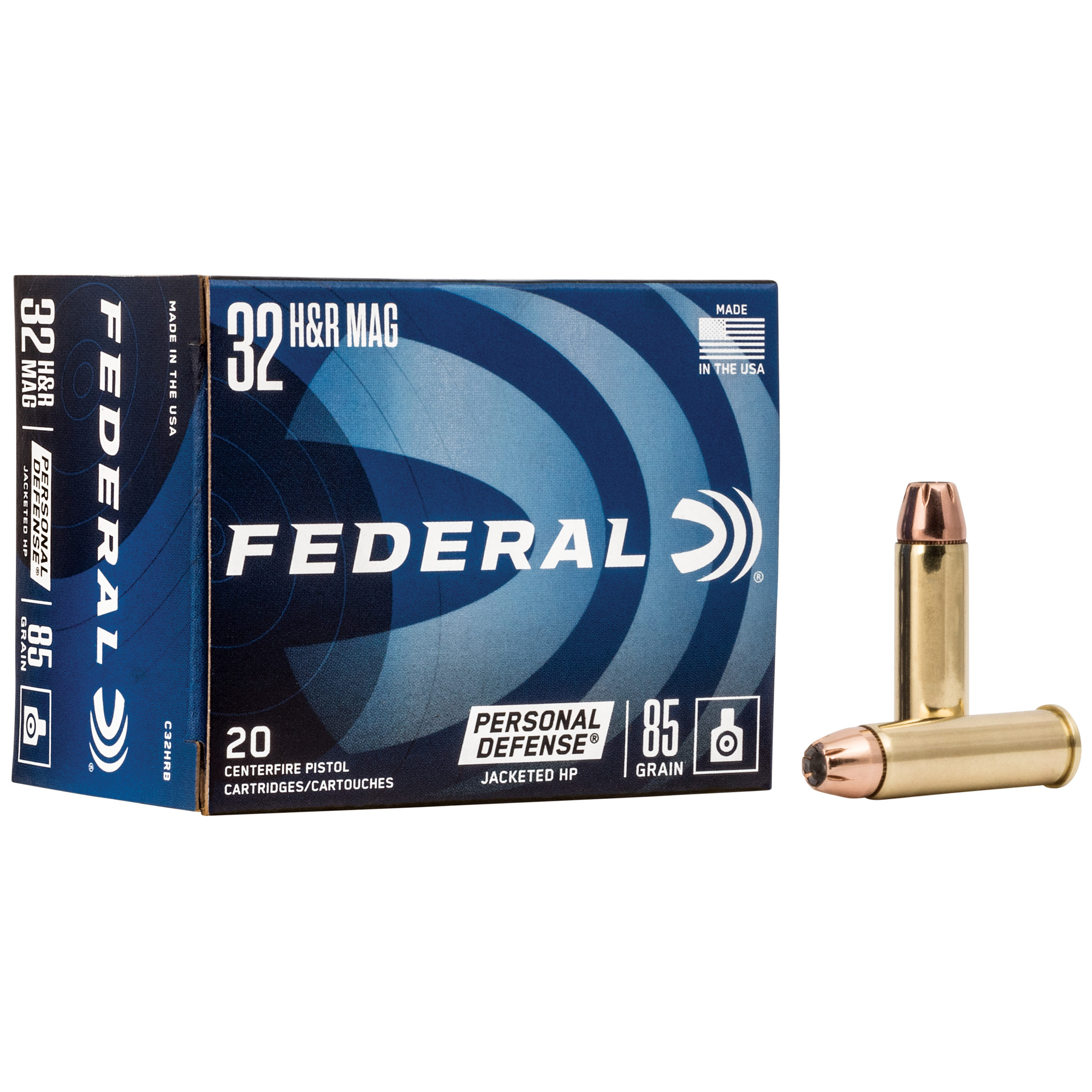 Federal Pd 32H&R Mag 85GR Jhp 20/500 Hollow Point