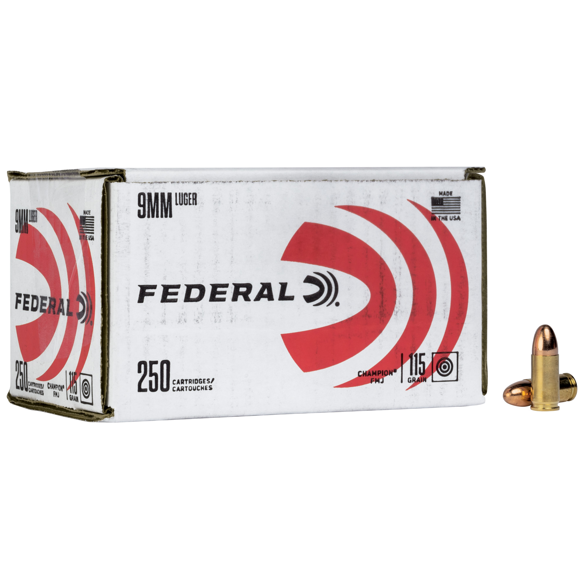 Federal Champ 9mm 115GR Fmj 250/1000 Full Metal Jacket