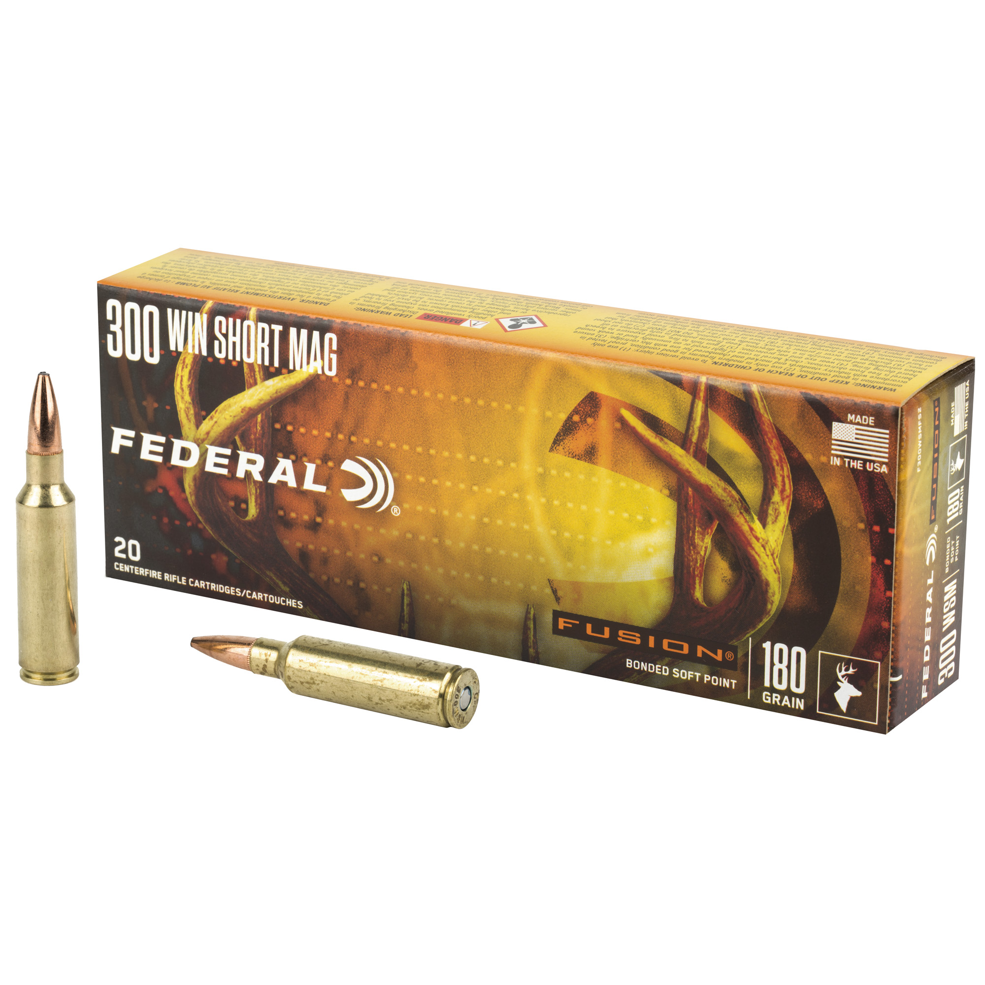 Federal Fusion Rifle Ammunition .300 WSM 180 gr BTSP 2960 fps - 20/ct