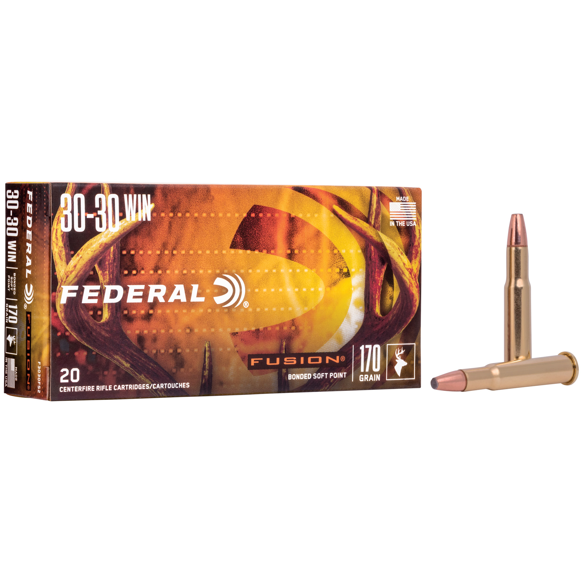 Federal Fusion Rifle Ammunition .30-30 Win 170 gr BTSP 2200 fps - 20/ct