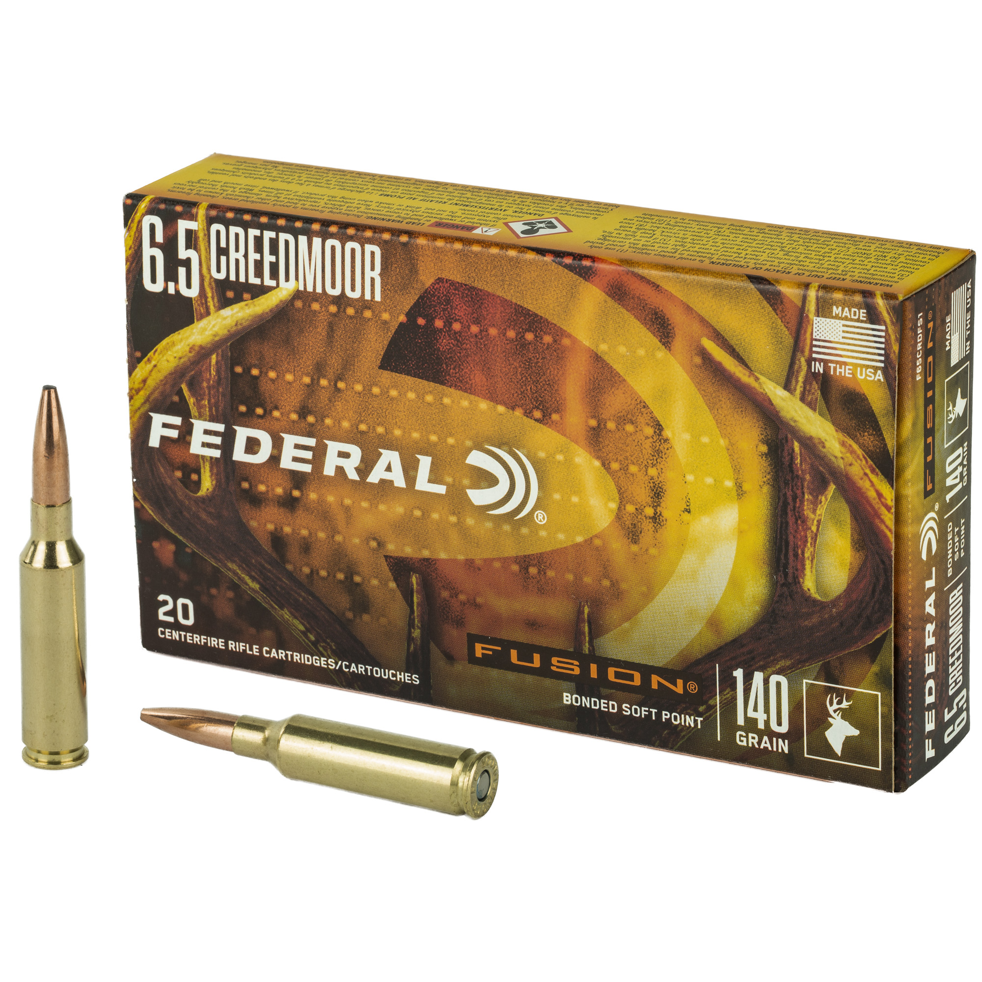 Federal Fusion Rifle Ammunition 6.5 Creedmoor 140 gr