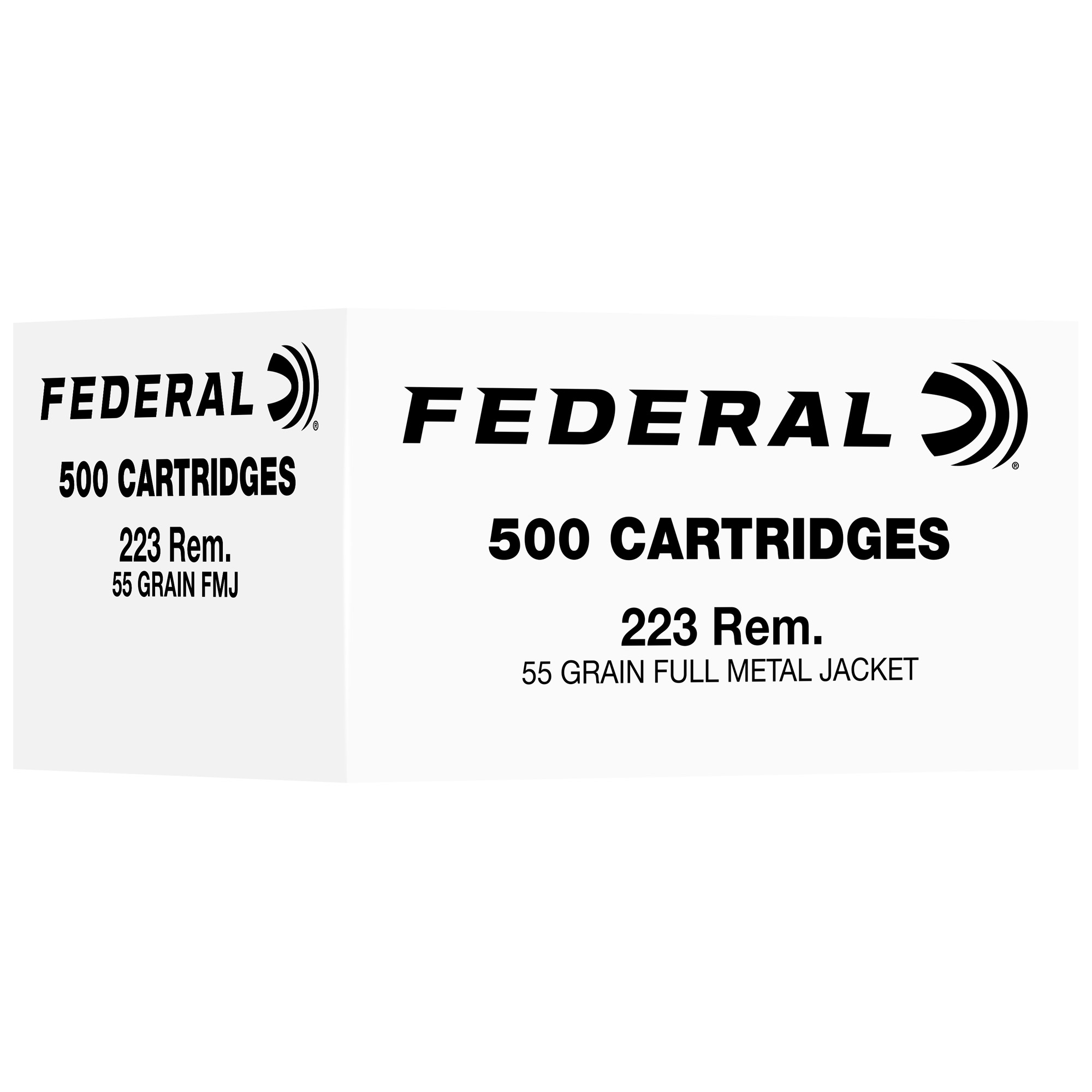 Federal Bulk Rifle Ammunition .223 Rem 55gr FMJ 3240 fps 500/ct