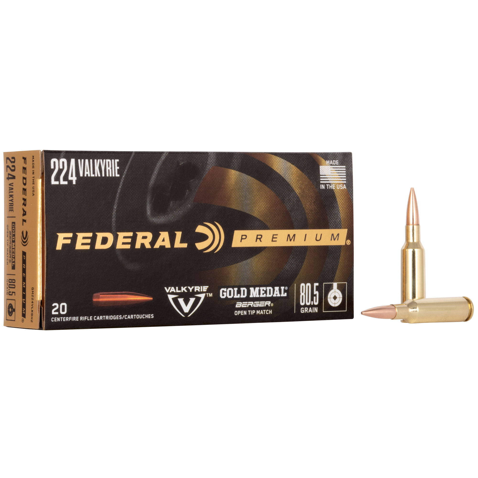 Federal Gold Mdl 224V 80.5GR Berg 20/200 Boat Tail