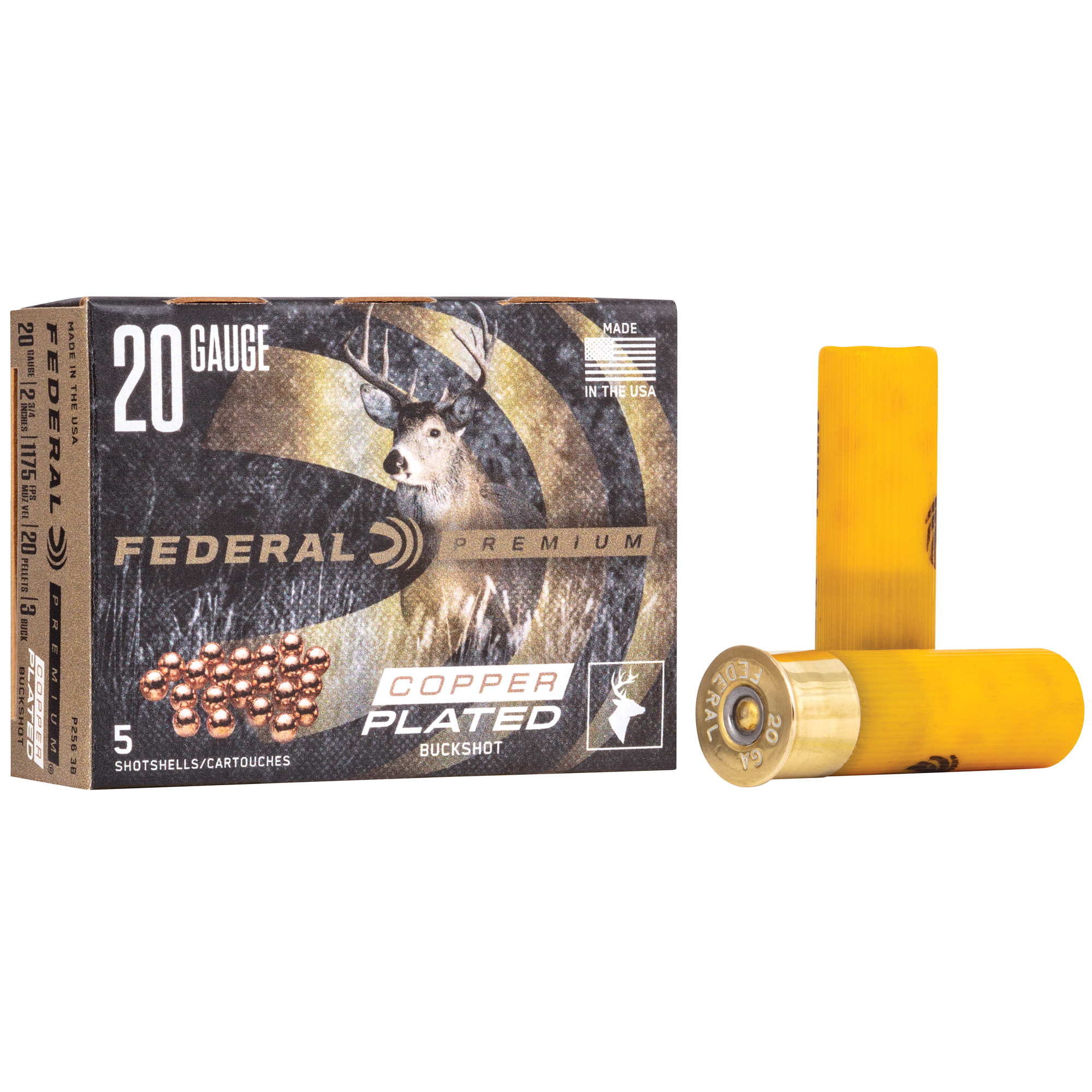 Federal Prm Vshok 20ga 2.75 #3 Bck 5/250 Buckshot