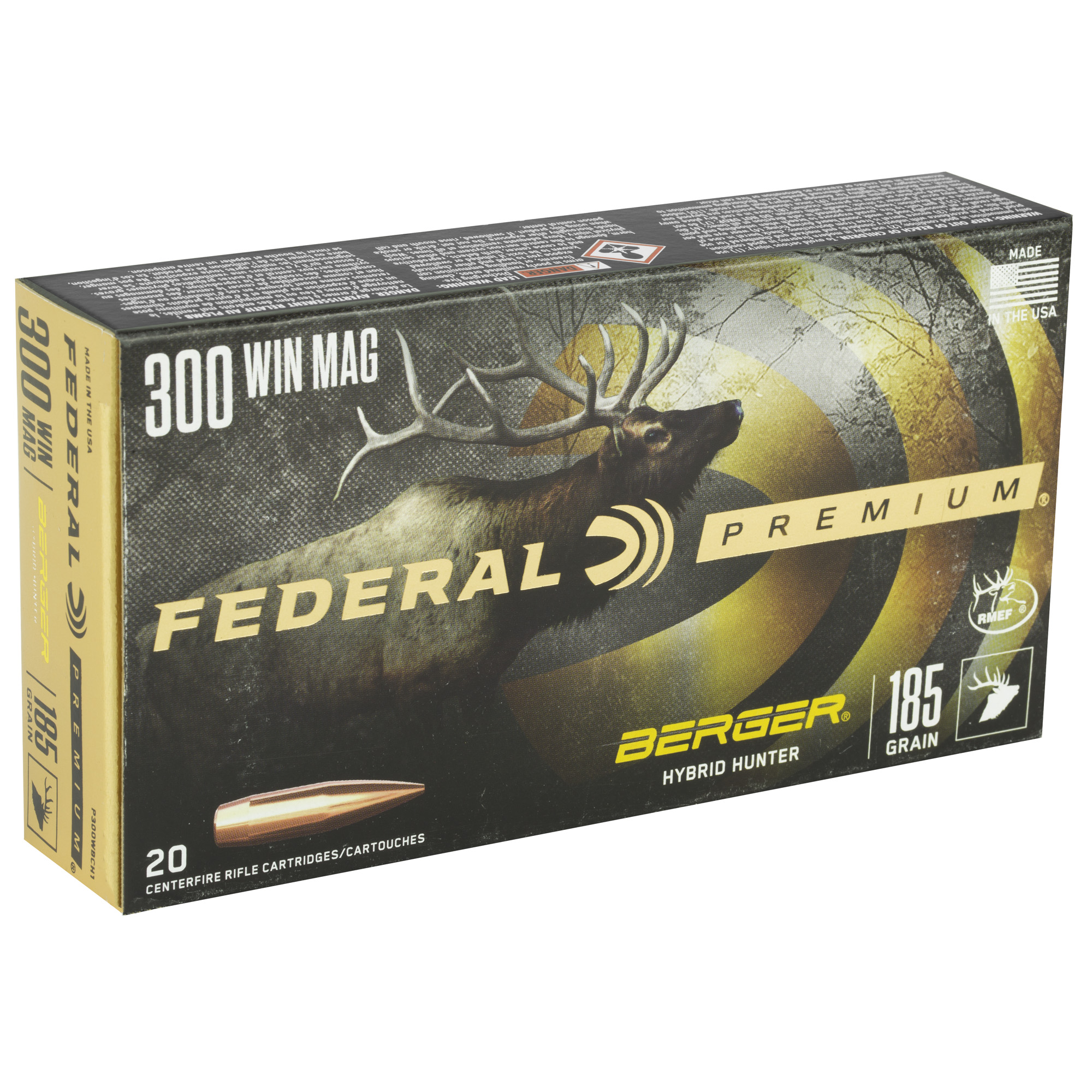 Federal Prm 300WIN 185GR Hyb Htr 20/200 Hybrid Hunter Federal Prm 300WIN 185GR Hyb Htr 20/200 Hybrid Hunter