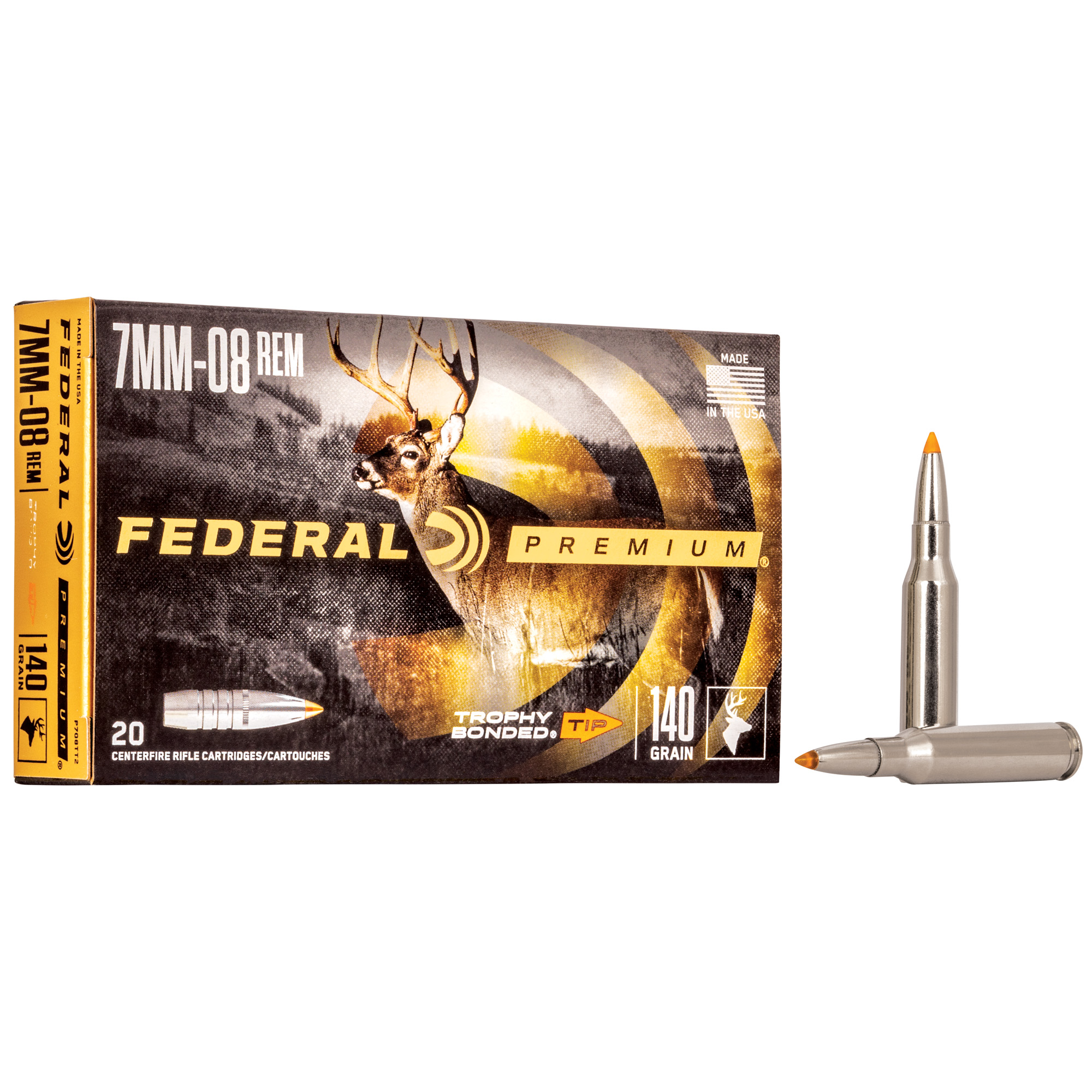 Federal Prm 7MM08 140GR Trphy Tip 20/200 Bonded Hollow Point