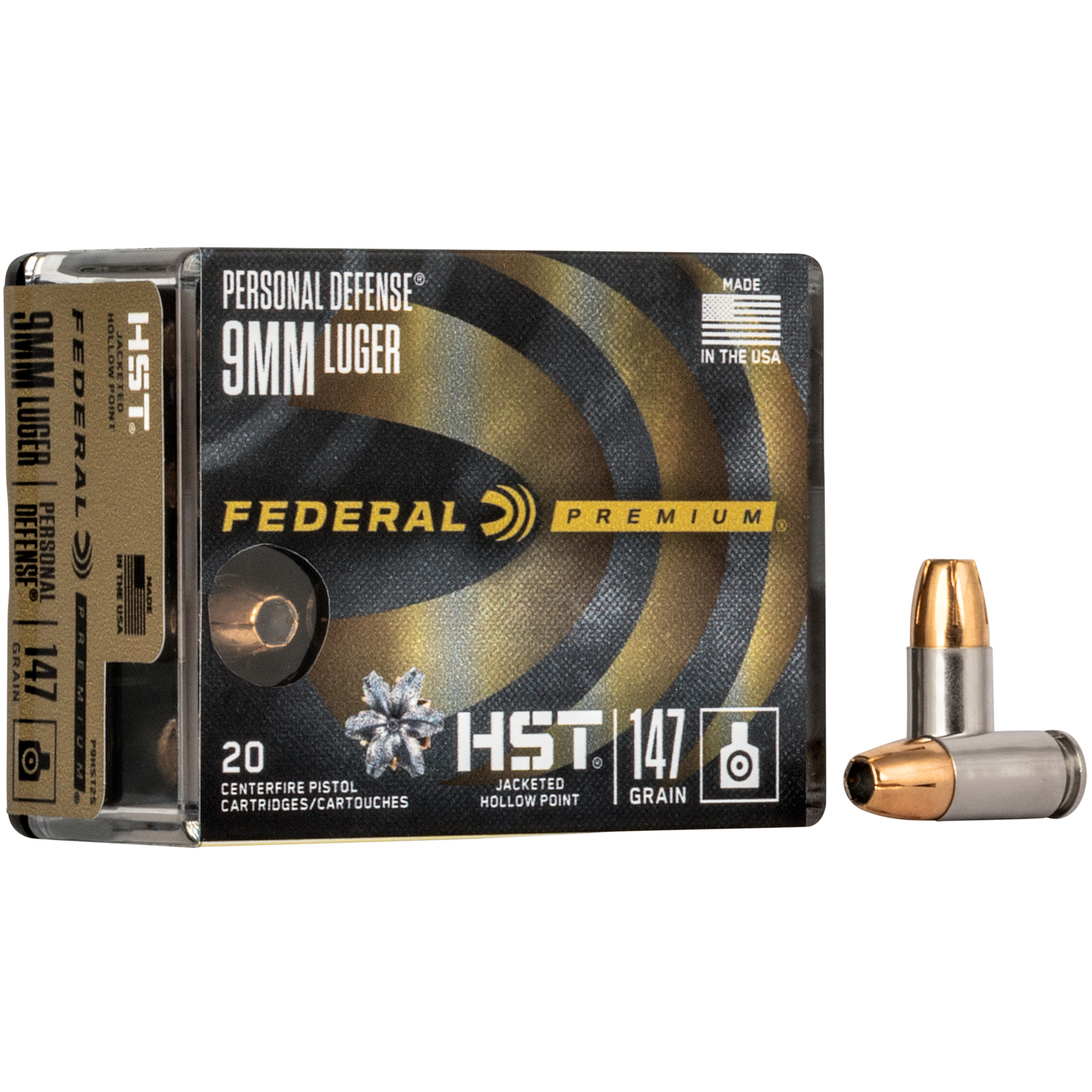 Federal Prm Hst 9mm 147GR Jhp 20/200 Hollow Point