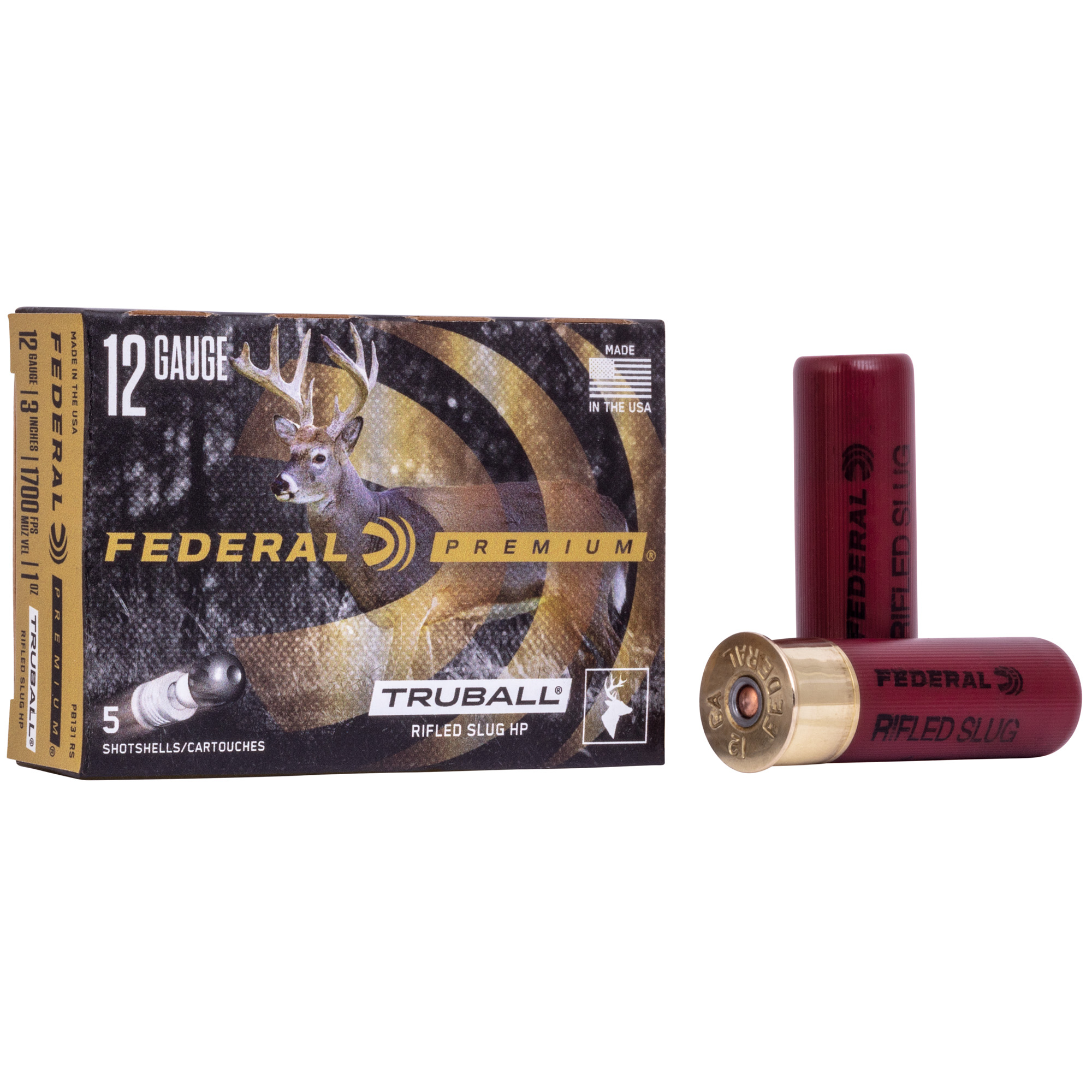 Federal Vshok 12ga 3" Tb Slug Hp 5/250