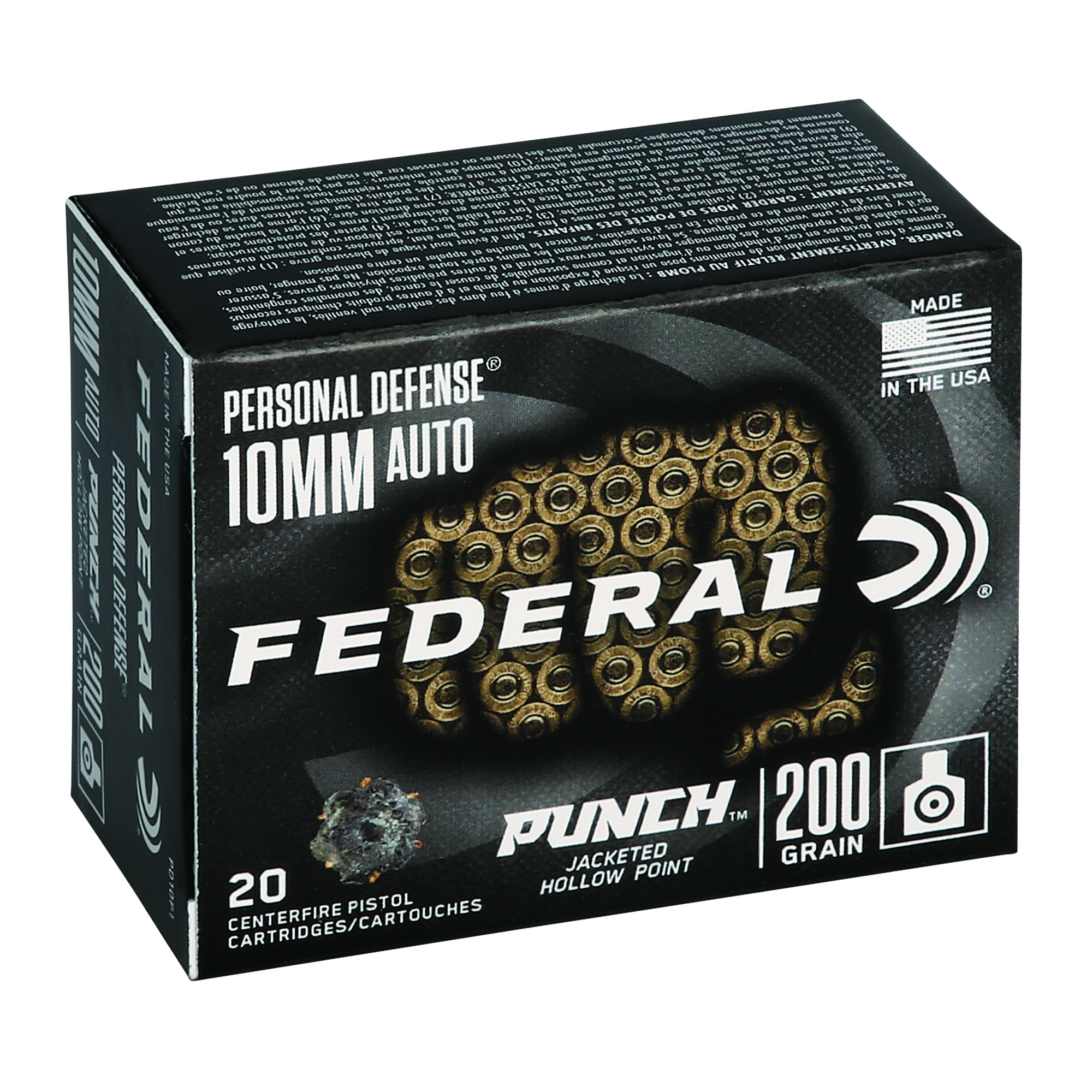 Federal Prm Punch 10mm 200GR Jhp 20/200 Hollow Point