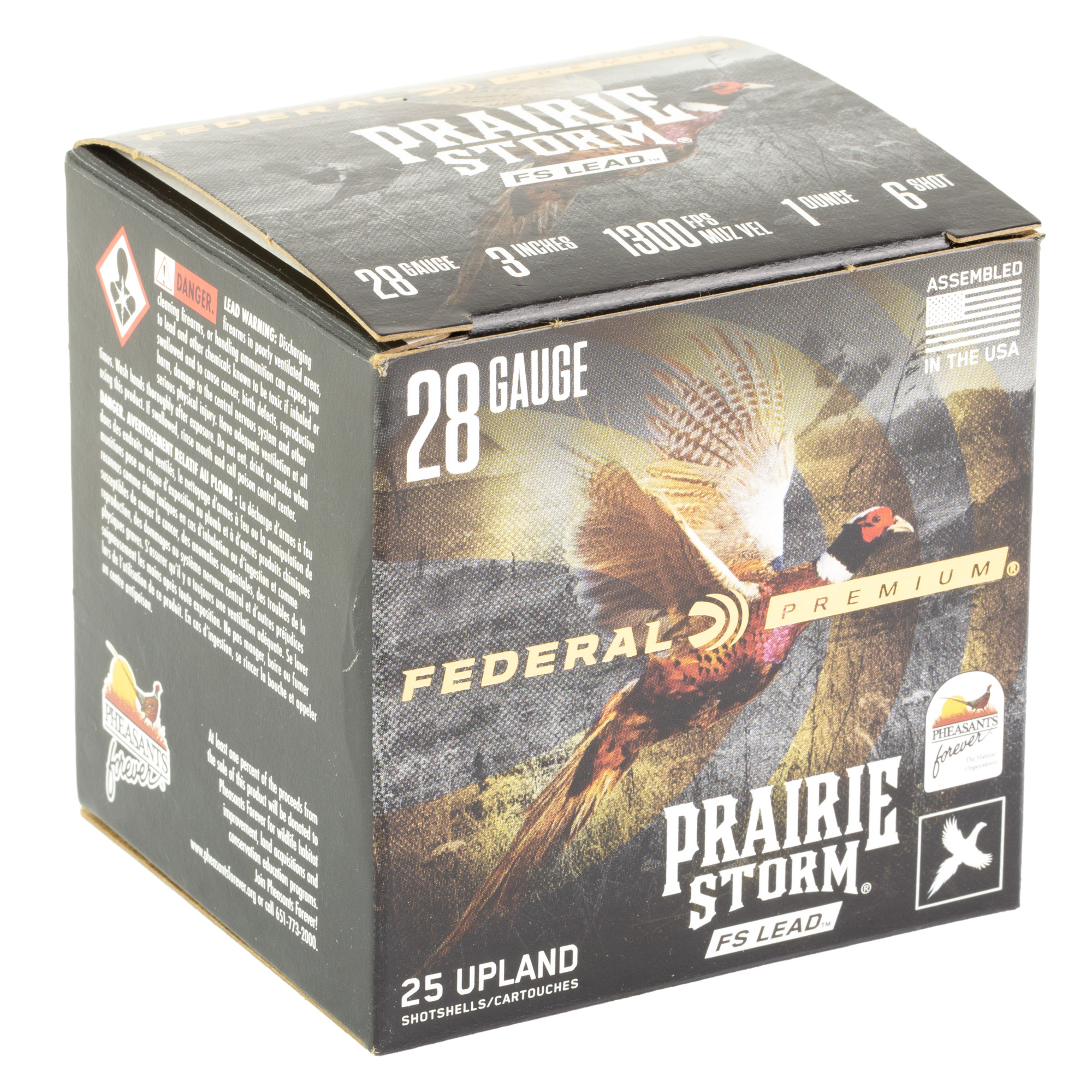 Federal Prairie Storm FS Lead Shotshells 28ga 3" 1oz 1300 fps #6 25/ct Federal Prairie Storm FS Lead Shotshells 28ga 3" 1oz 1300 fps #6 25/ct