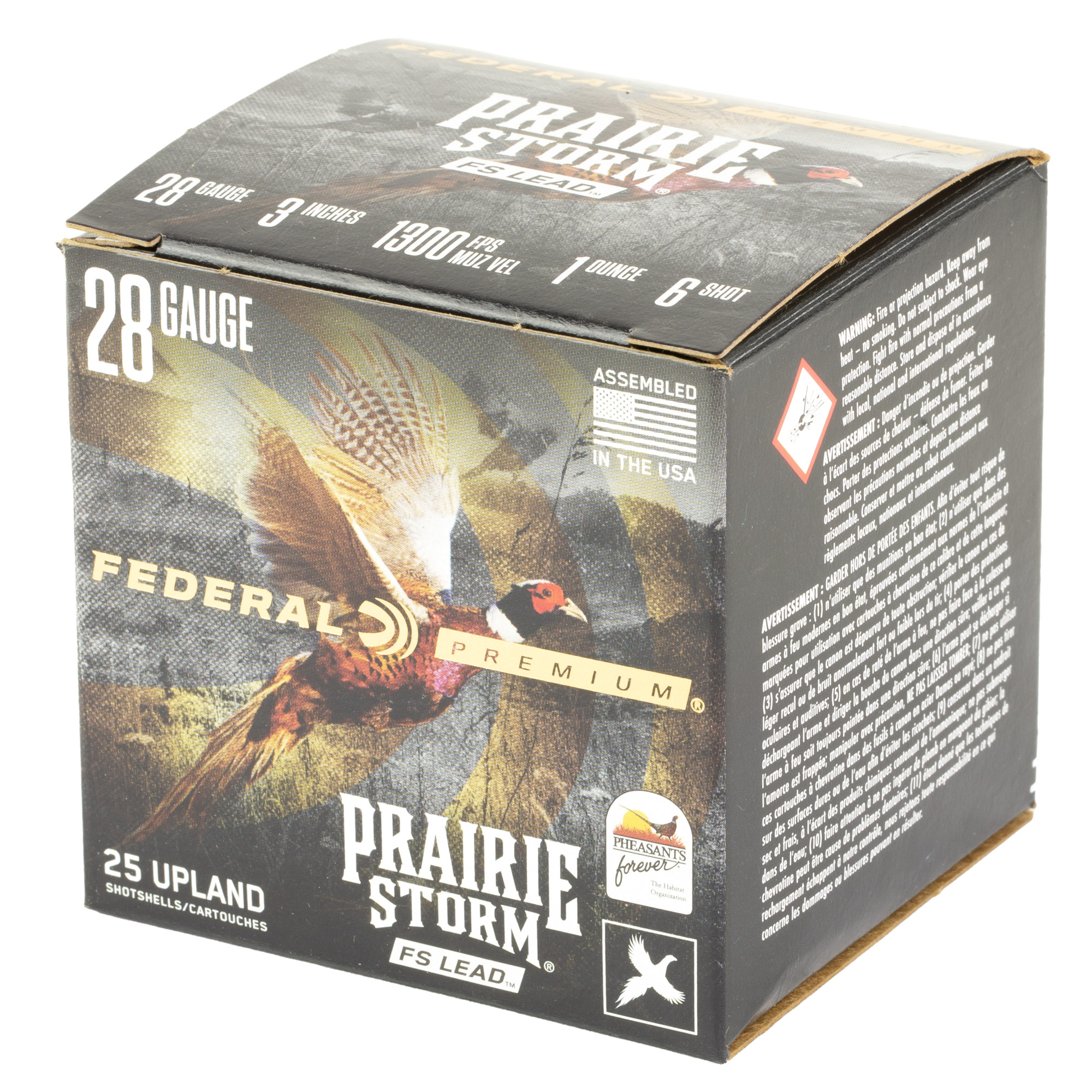 Federal Prairie Storm FS Lead Shotshells 28ga 3" 1oz 1300 fps #6 25/ct Federal Prairie Storm FS Lead Shotshells 28ga 3" 1oz 1300 fps #6 25/ct