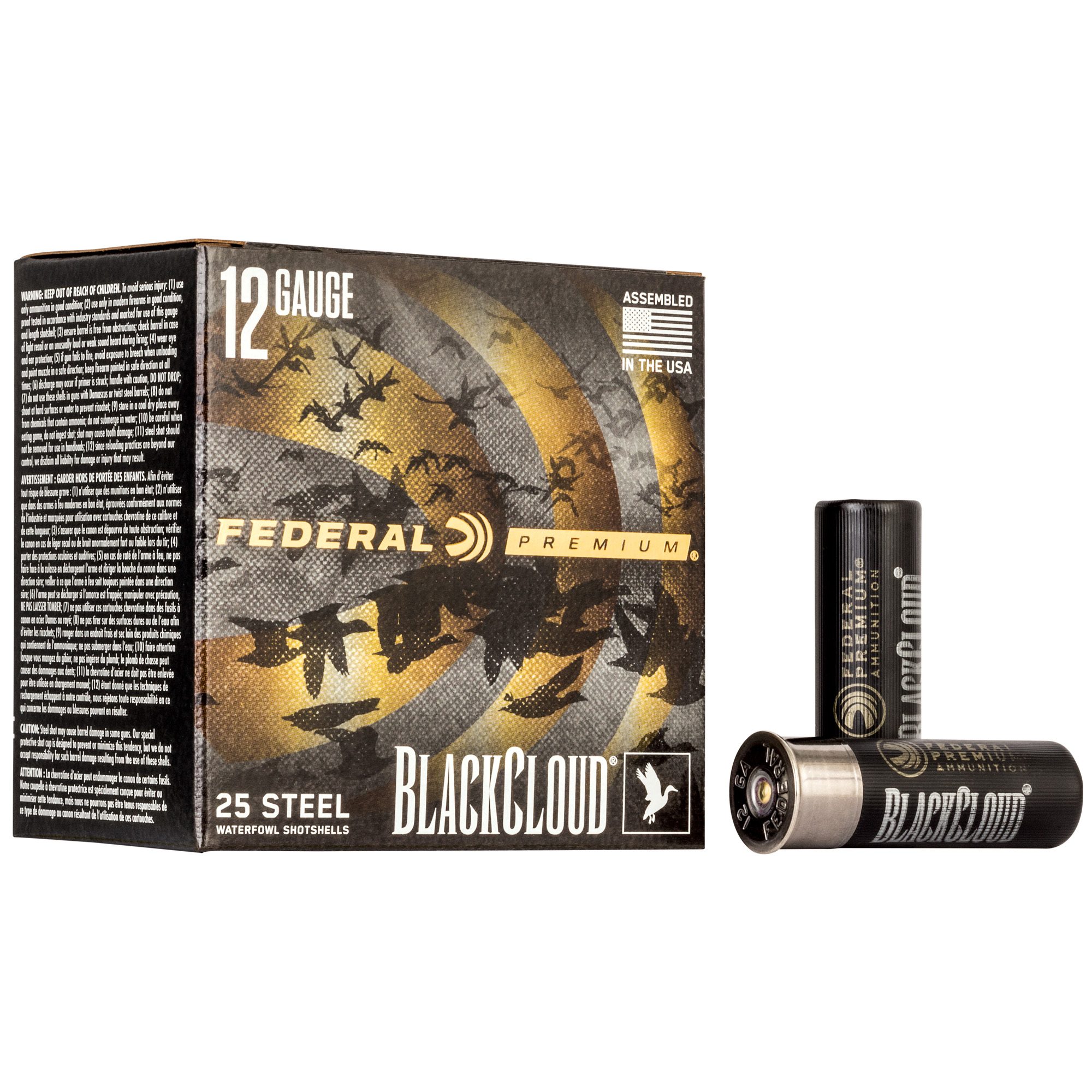 Federal Black Cloud FS Steel Shotshells 12 ga 3" 1-1/4oz #4 1450 fps 25/ct