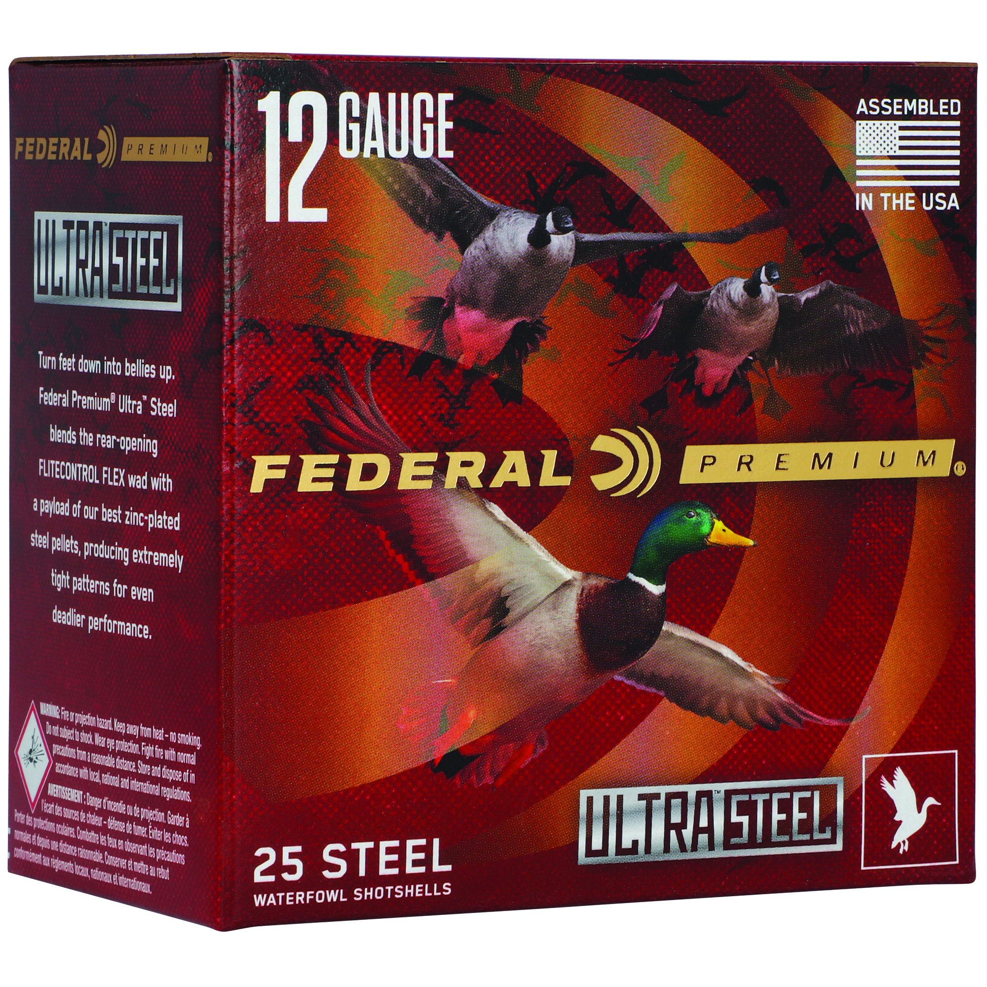 Federal Ultra Steel Shotshells 12ga 3" 1-1/4oz 1450 fps BB 10/ct Federal Ultra Steel Shotshells 12ga 3" 1-1/4oz 1450 fps BB 10/ct