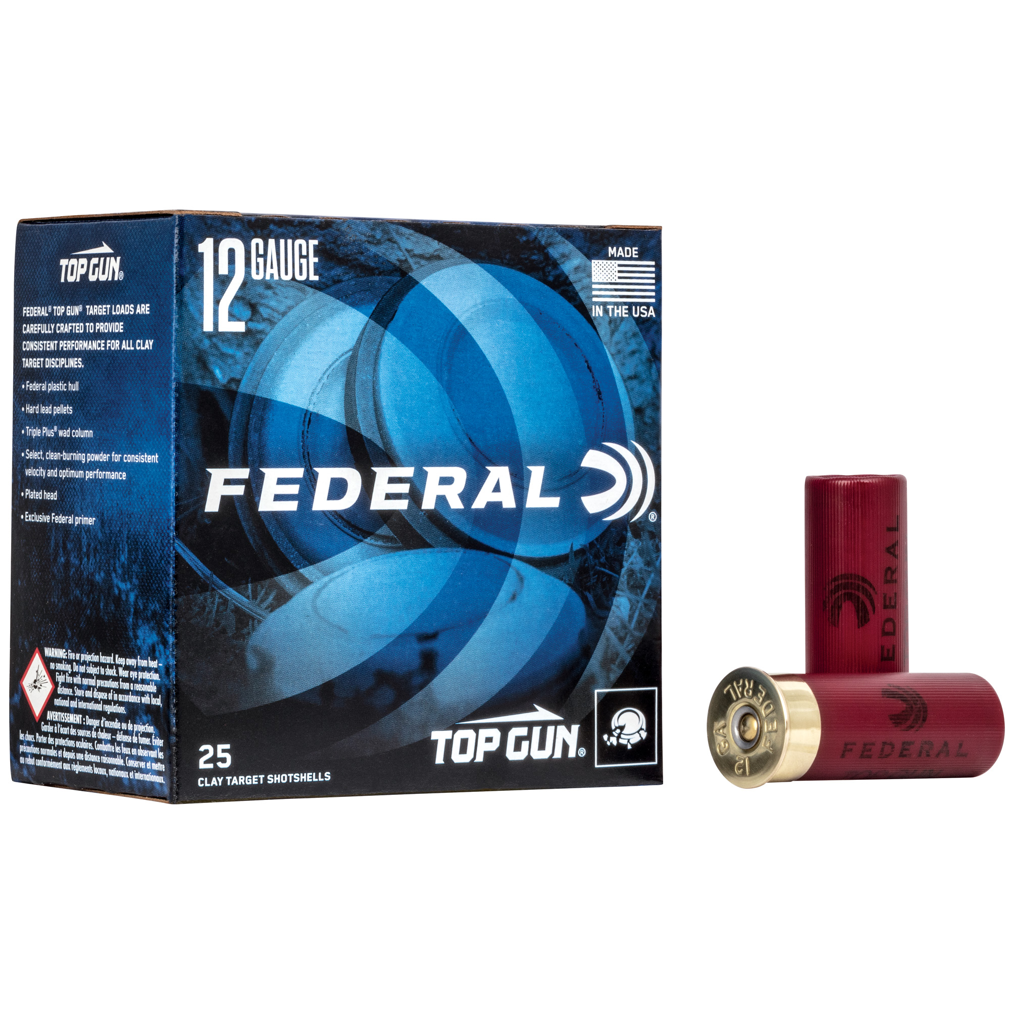 Federal Top Gun 12ga 2.75" #8 25/250 Partition
