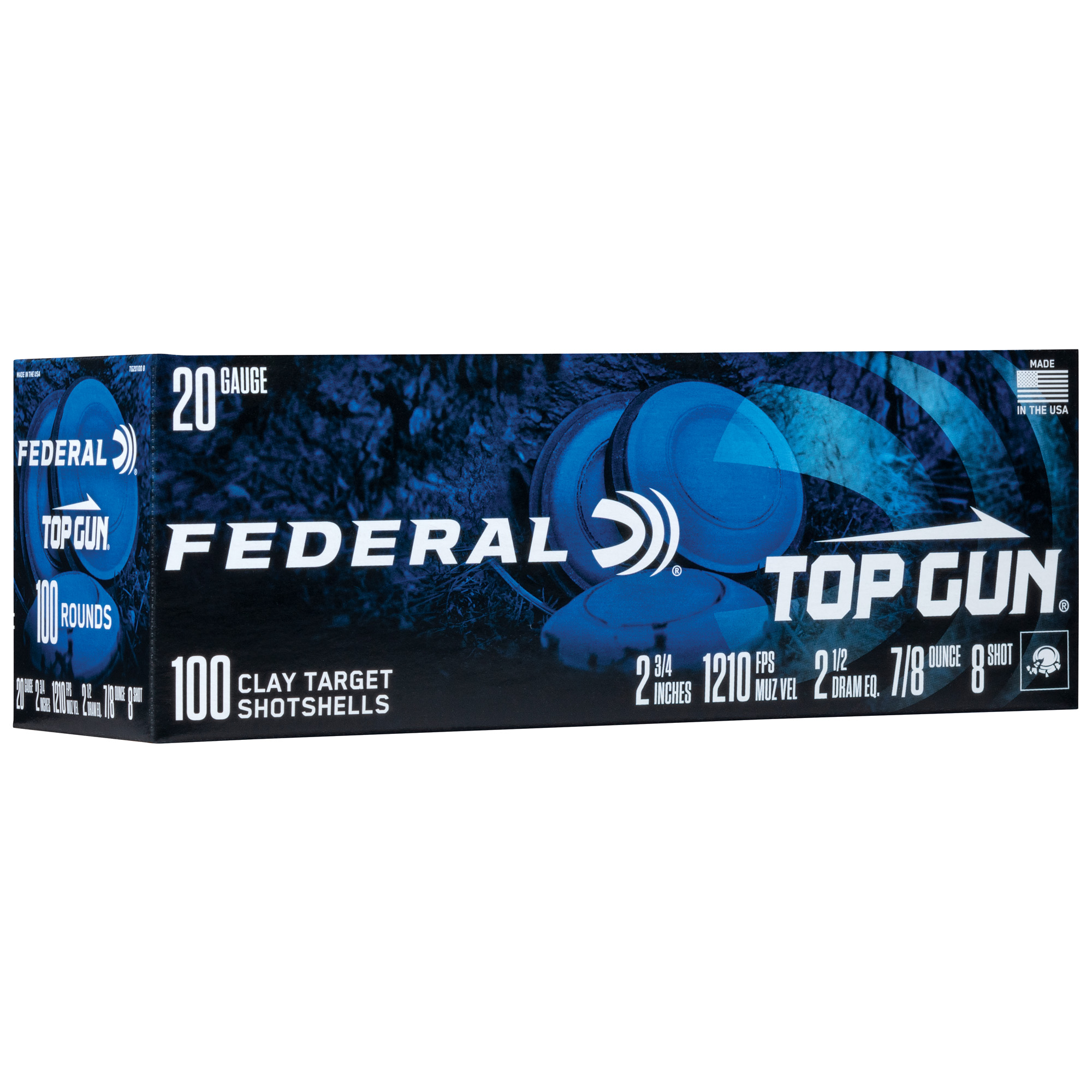 Federal Top Gun 20ga 2.75" #8 100/200 Partition