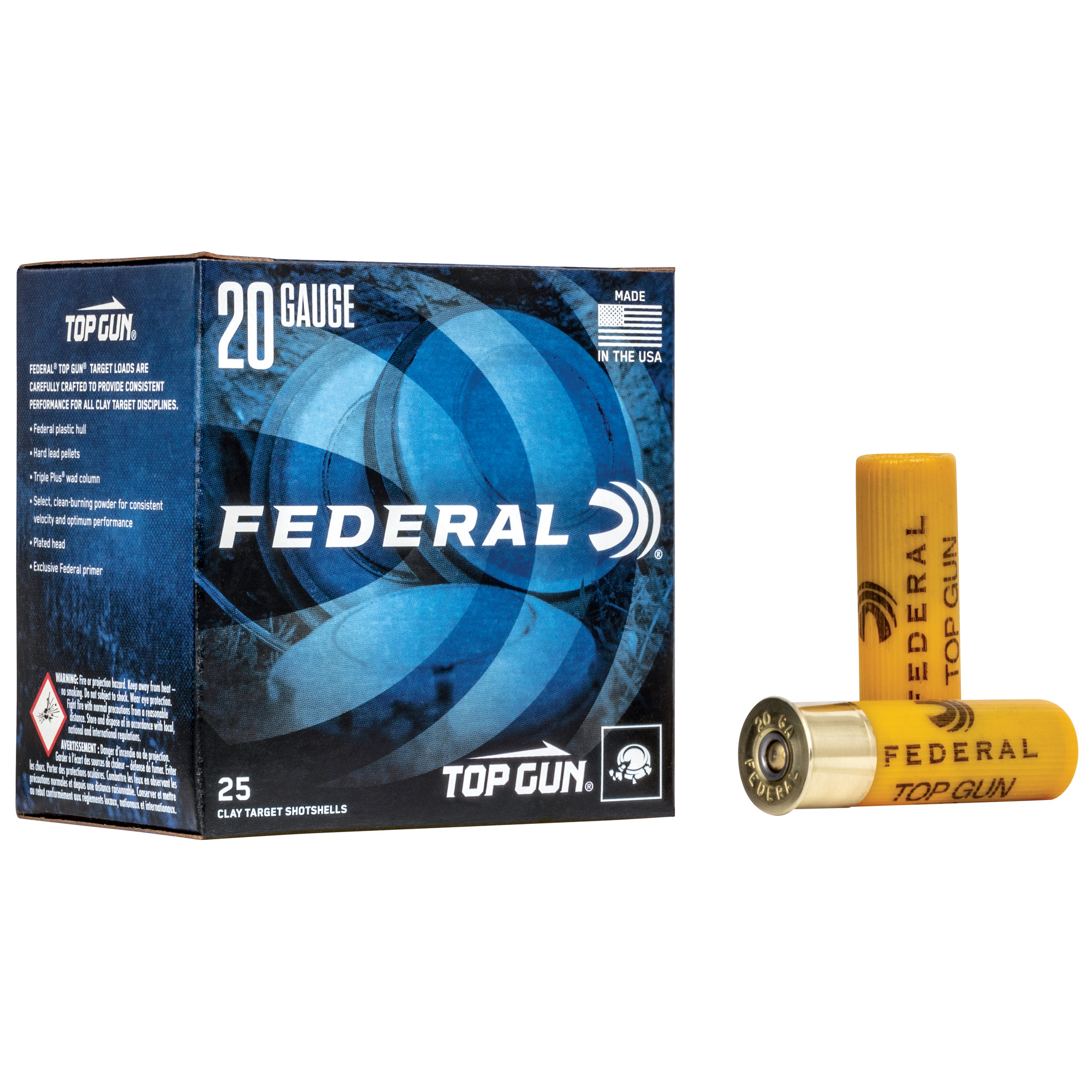 Federal Top Gun 20ga 2.75" #8 25/250 Partition
