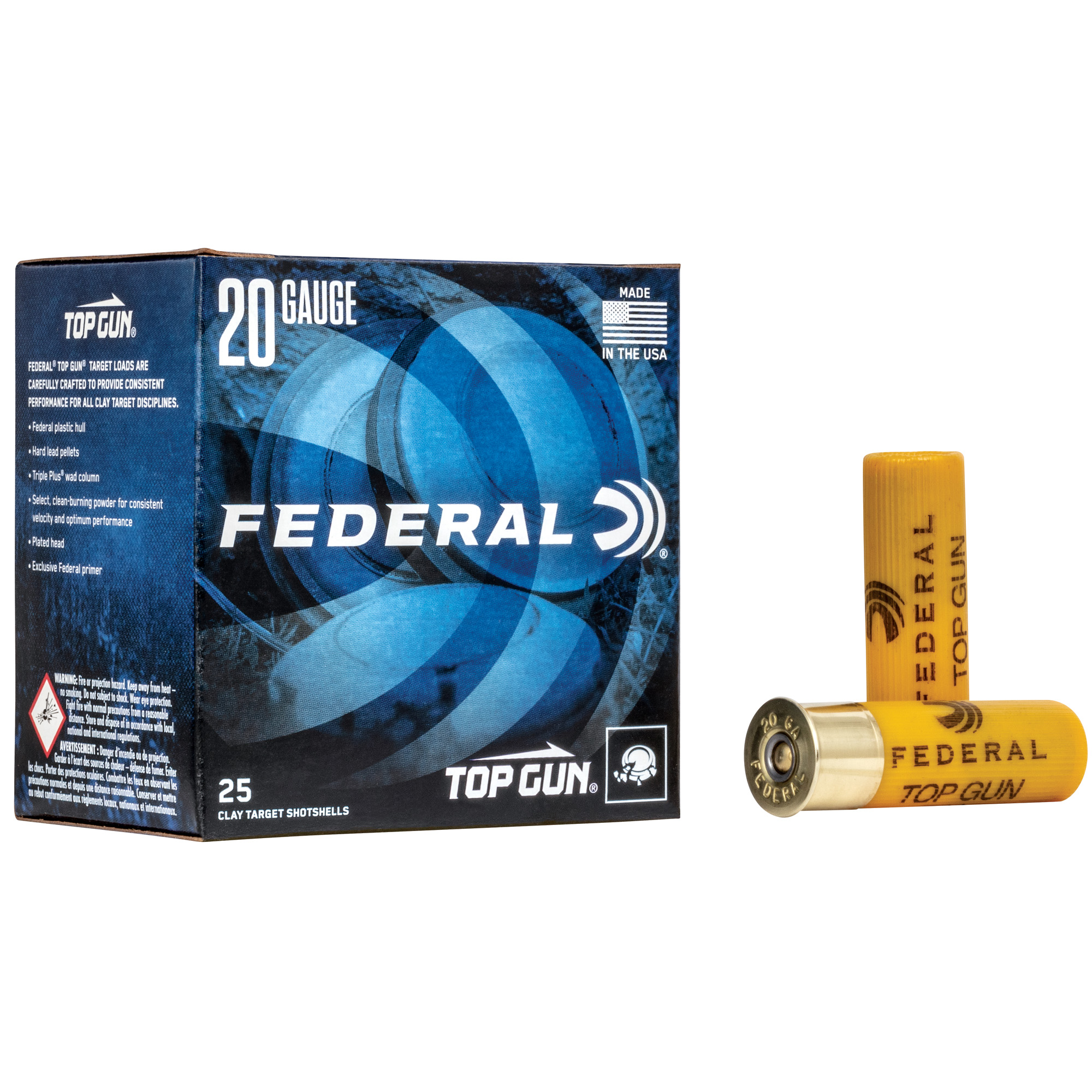 Federal Top Gun 20ga 2.75" #9 25/250 Partition
