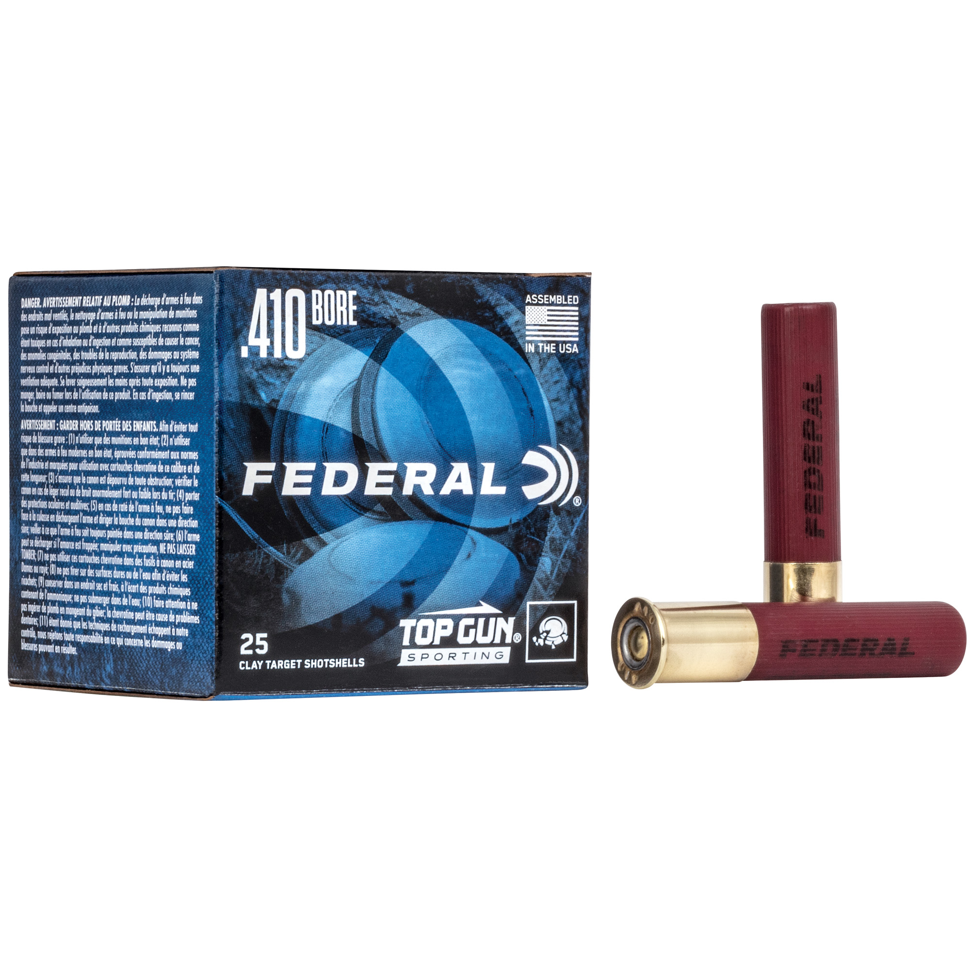 Federal TOP GUN 410 2.5" #8 25/250 Partition
