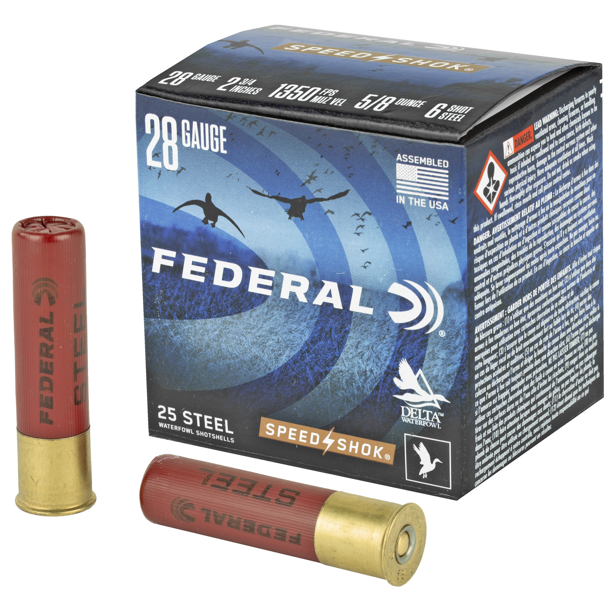 Federal Speed-Shok High Velocity Steel 28ga 2-3/4" 5/8OZ 6 Ammo 25RD