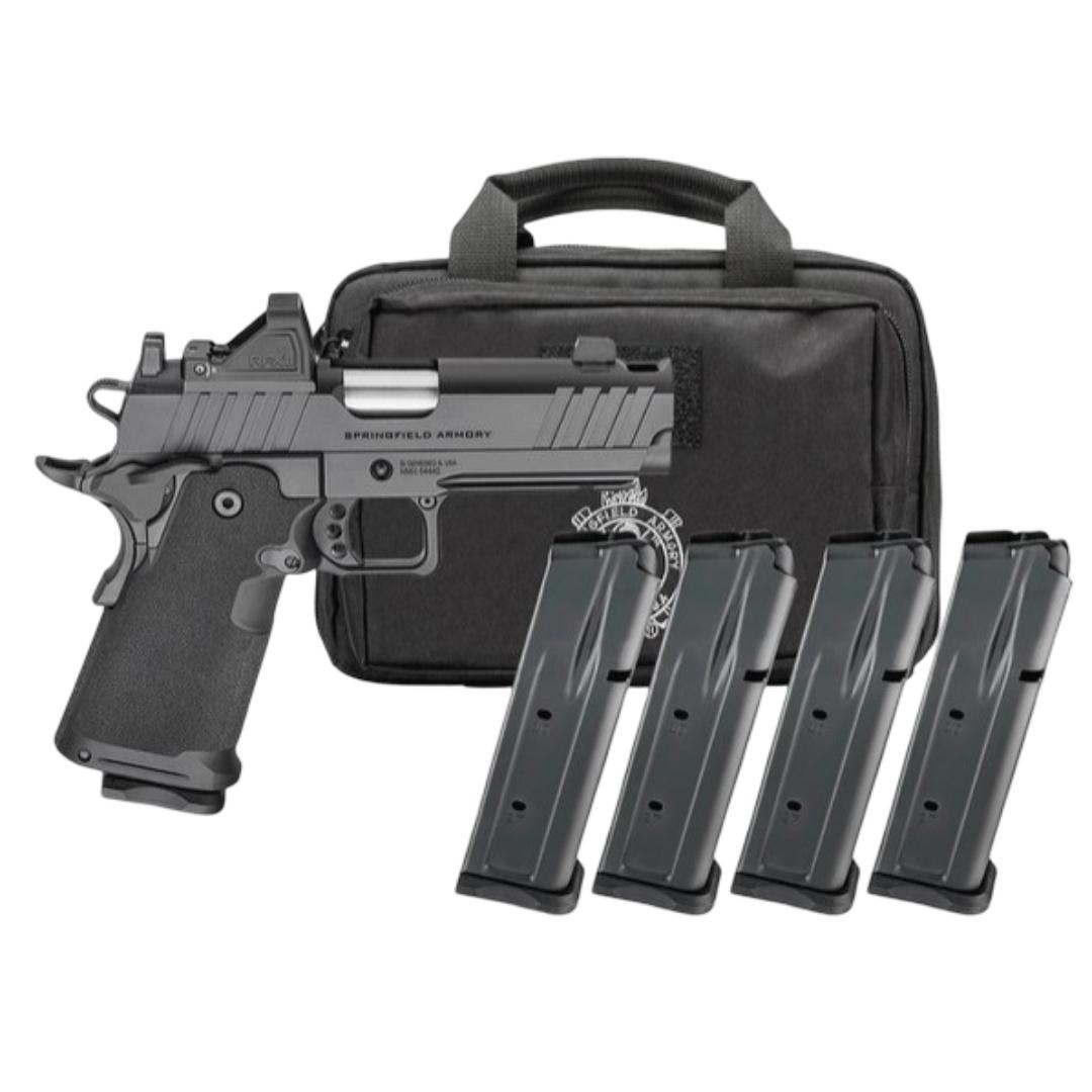 Springfield Armory Springfield Gear Pac 1911 DS Prodigy Comp Handgun 9mm Luger 10rd Magazines (4) 4.25"