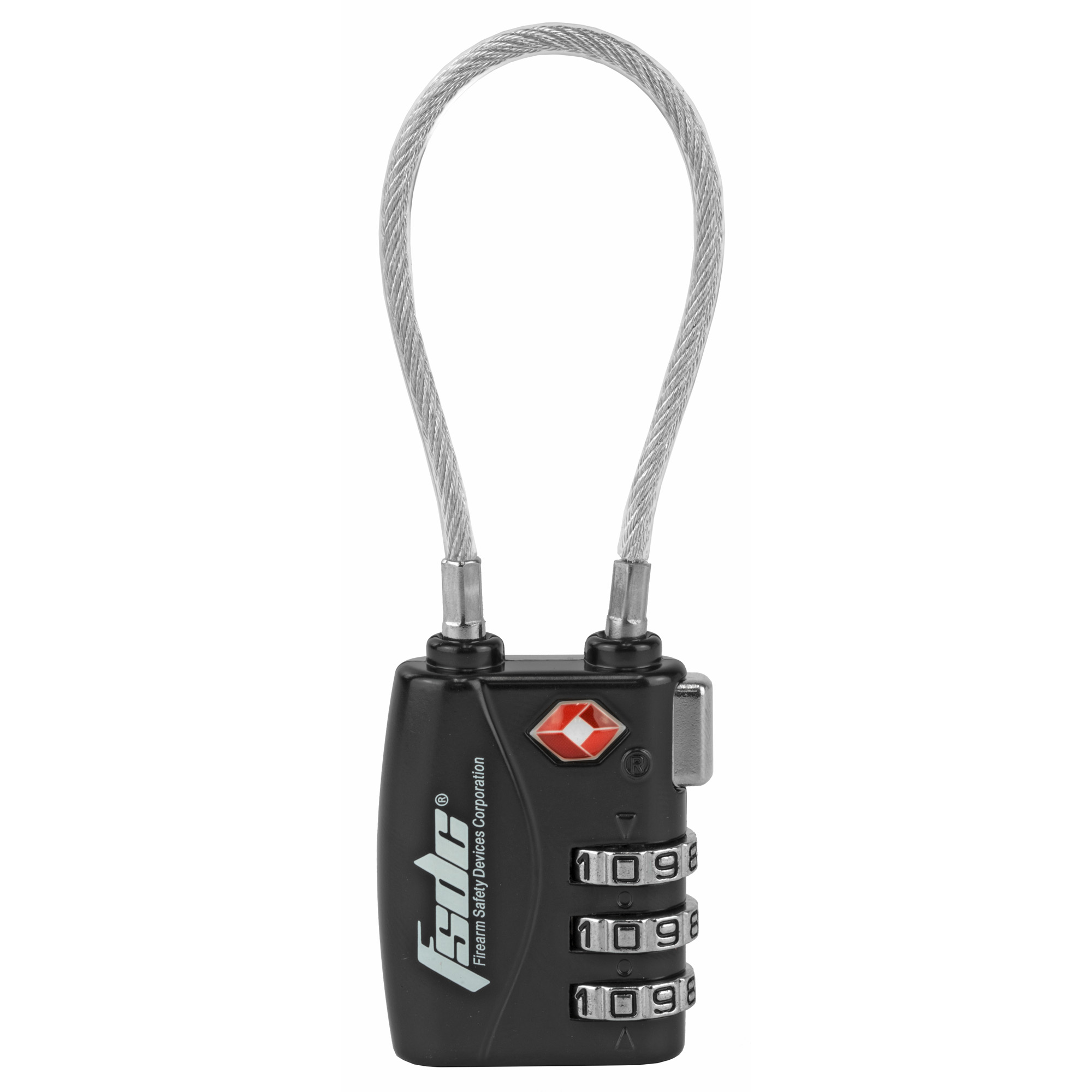 Firearm Safety Devices Corporation Firearm Fsdc 3-Dial Tsa Combo Cable Lock
