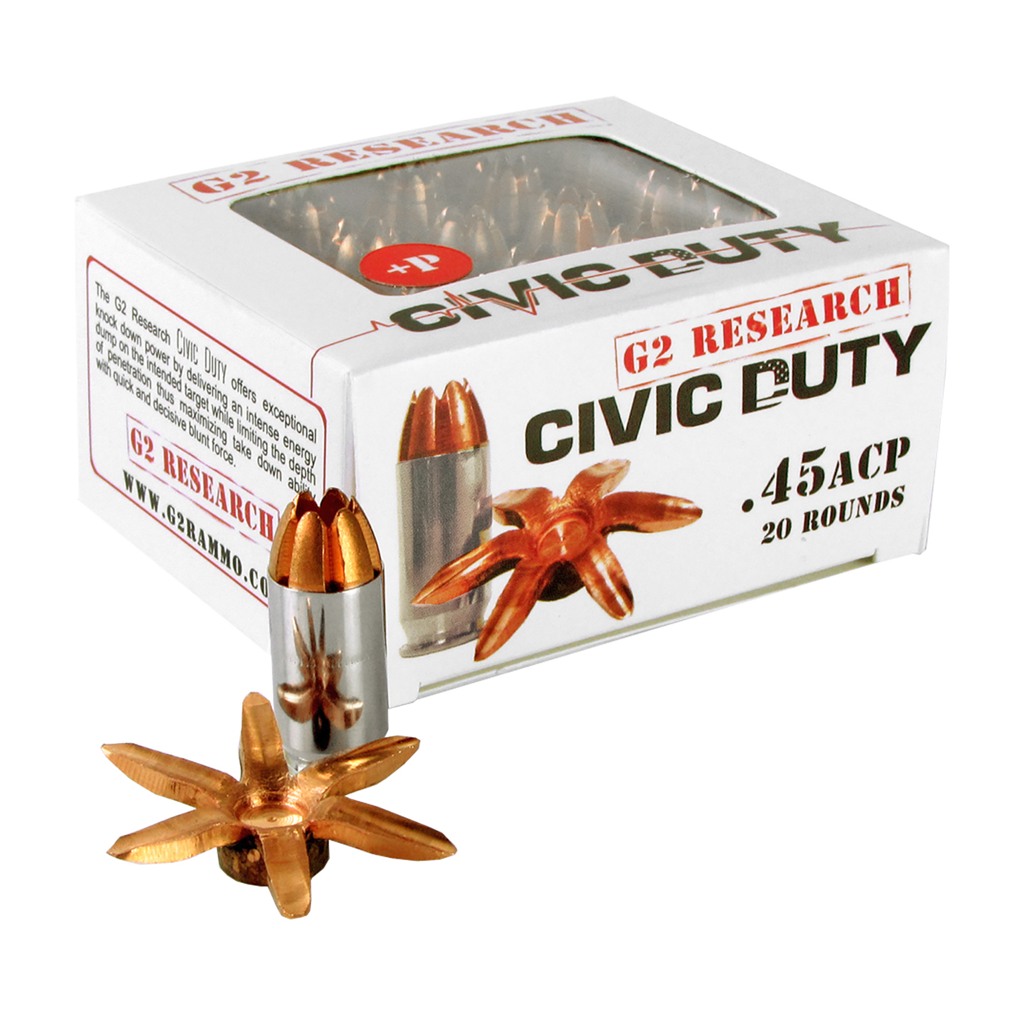 G2 Research G2 Civic Duty Ammunition .45 ACP CHP 20/ct