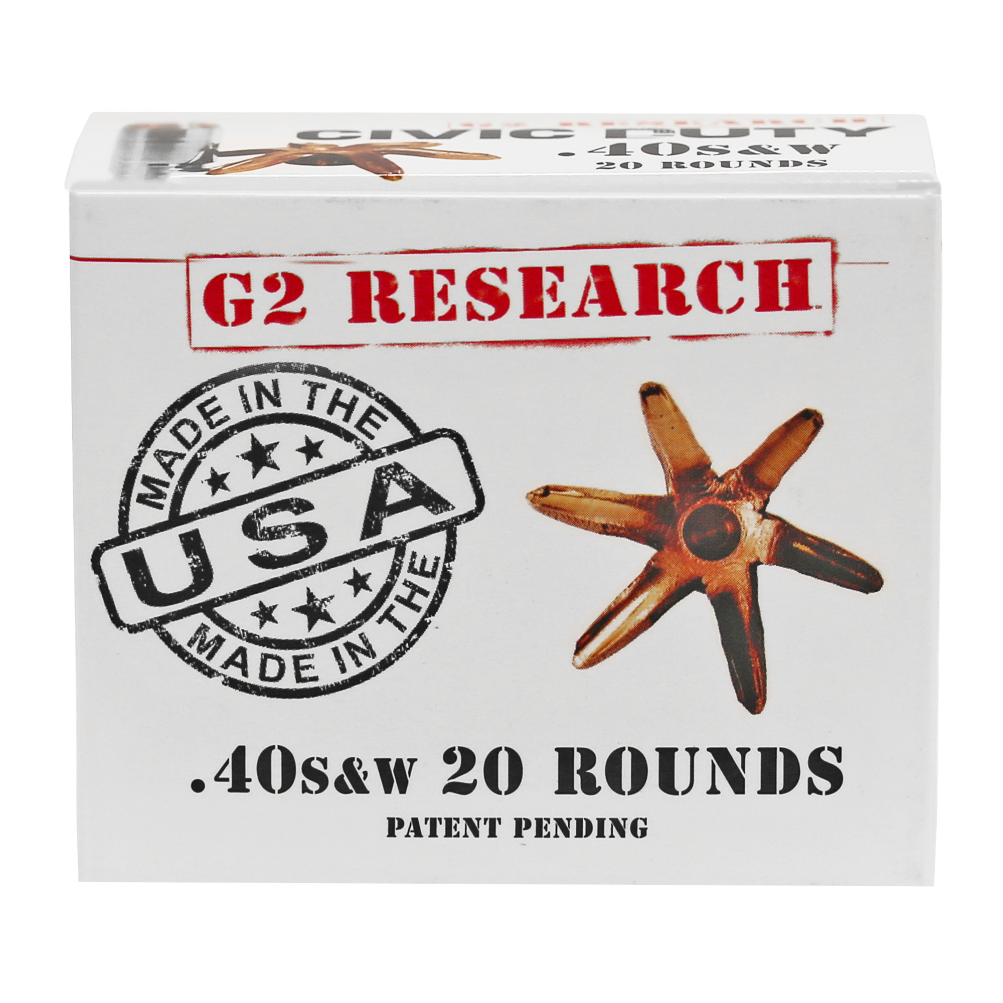 G2 Research G2 G2r Civic Duty 40S&W 122GR 20/500 Copper
