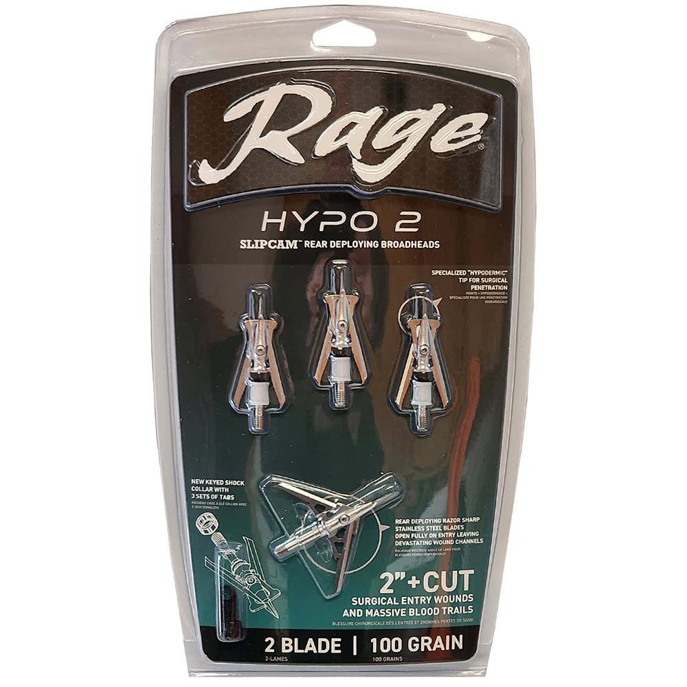 Feradyne Outdoors Rage Hypo 2 Broadheads 100 gr 2' 4/ct