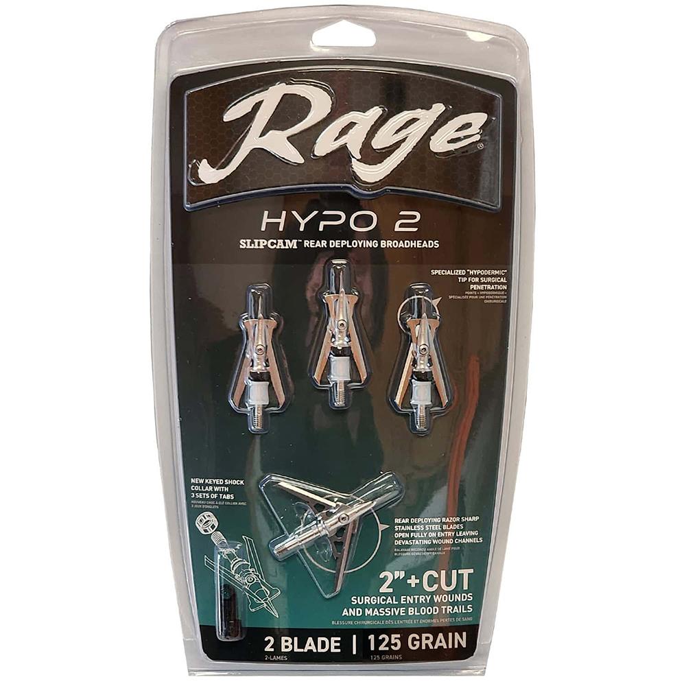 Feradyne Outdoors Rage Hypo 2 Broadheads 125 gr 2' 4/ct